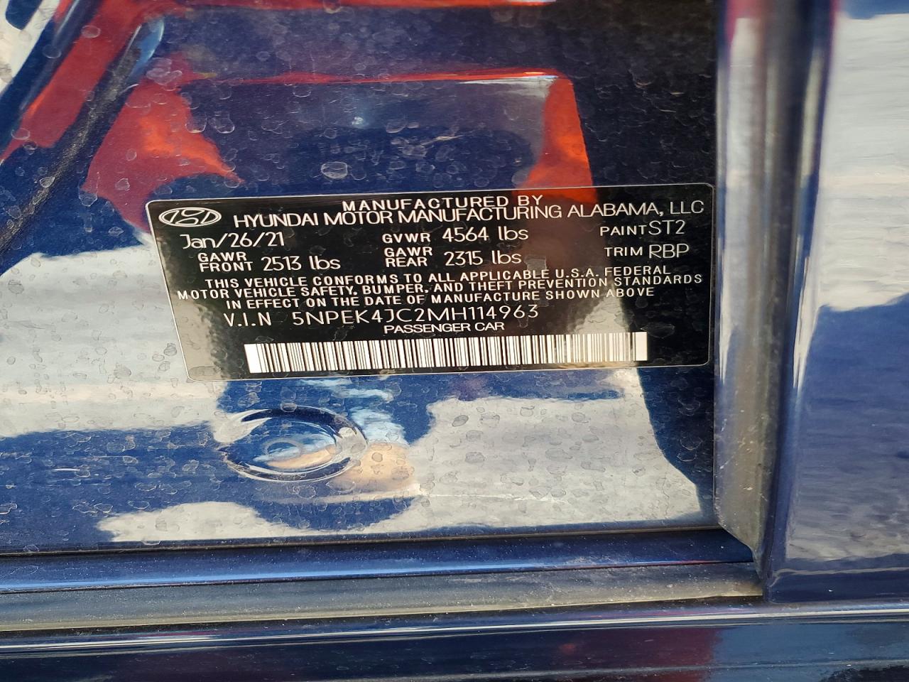2021 Hyundai Sonata N Line Blue vin: 5NPEK4JC2MH114963