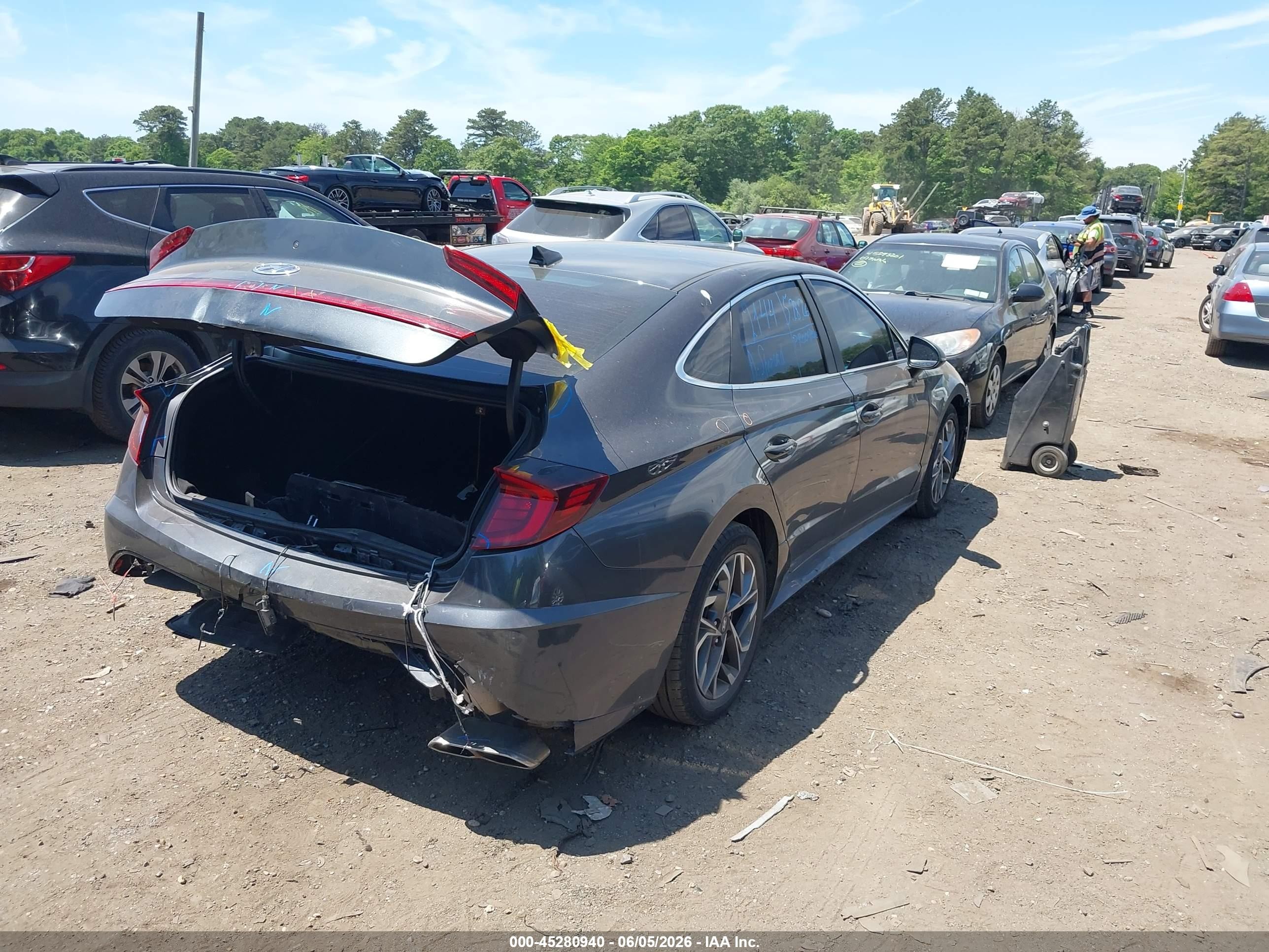 2021 Hyundai Sonata Sel Gray vin: 5NPEL4JA6MH065696