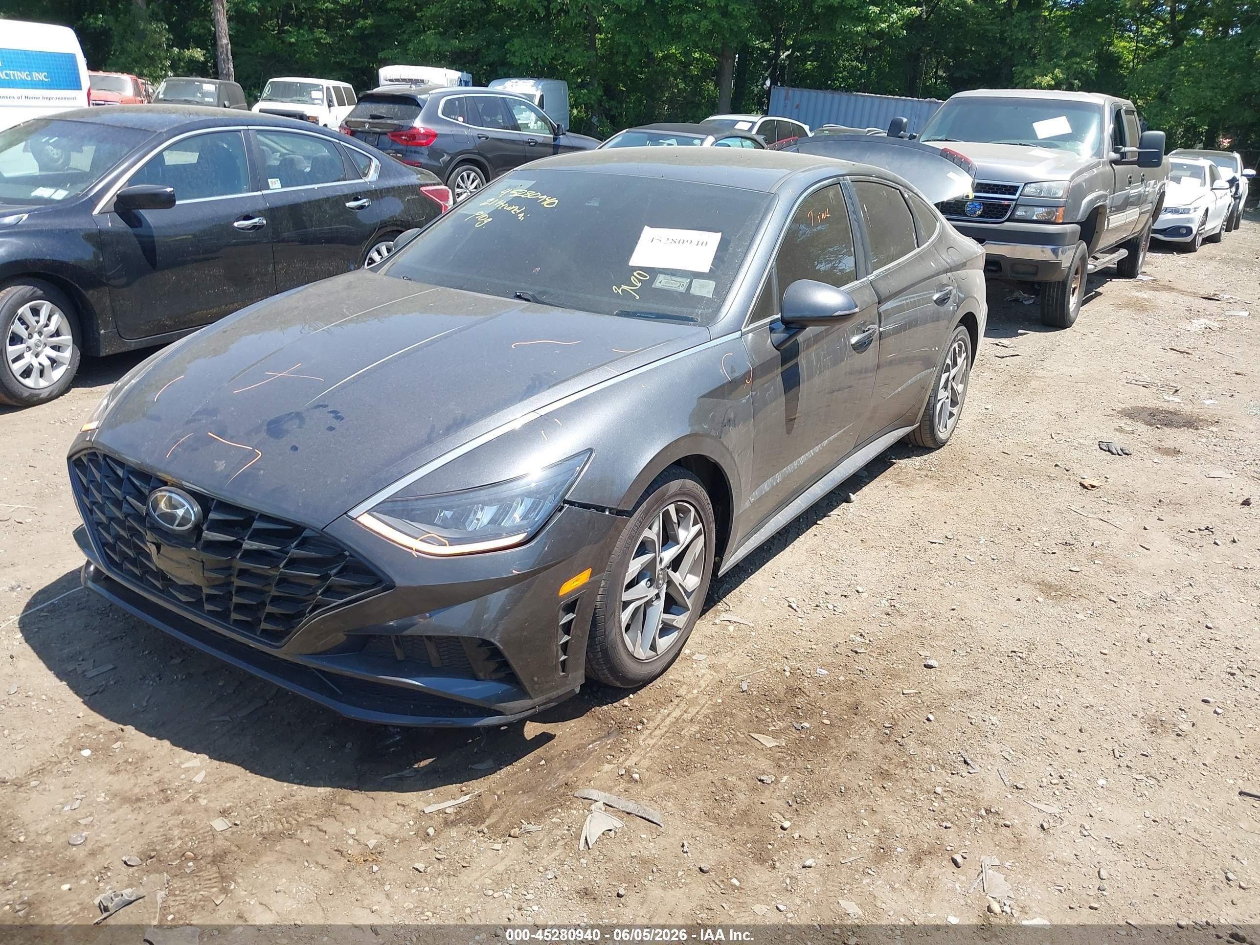 2021 Hyundai Sonata Sel Gray vin: 5NPEL4JA6MH065696