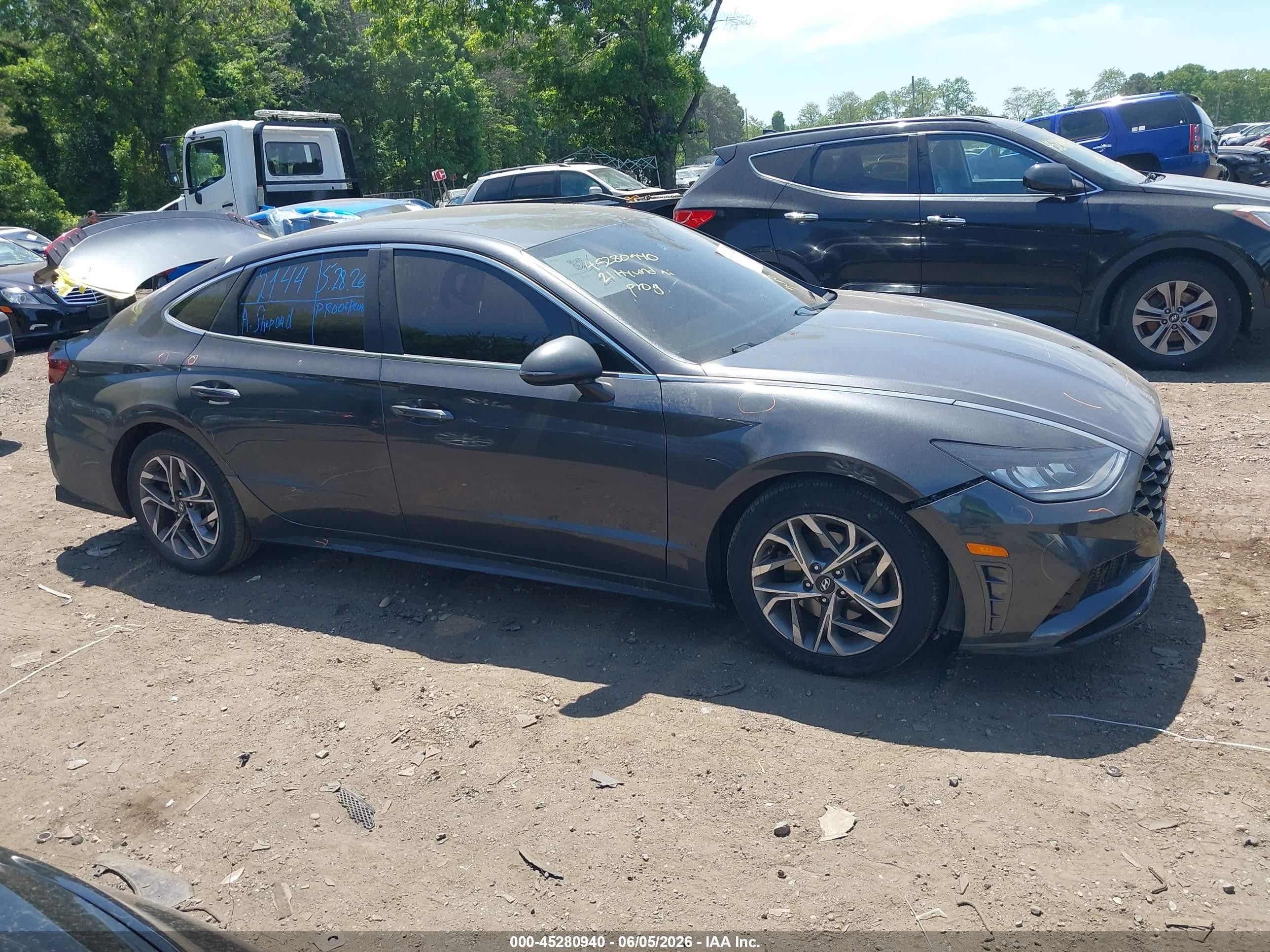 2021 Hyundai Sonata Sel Gray vin: 5NPEL4JA6MH065696