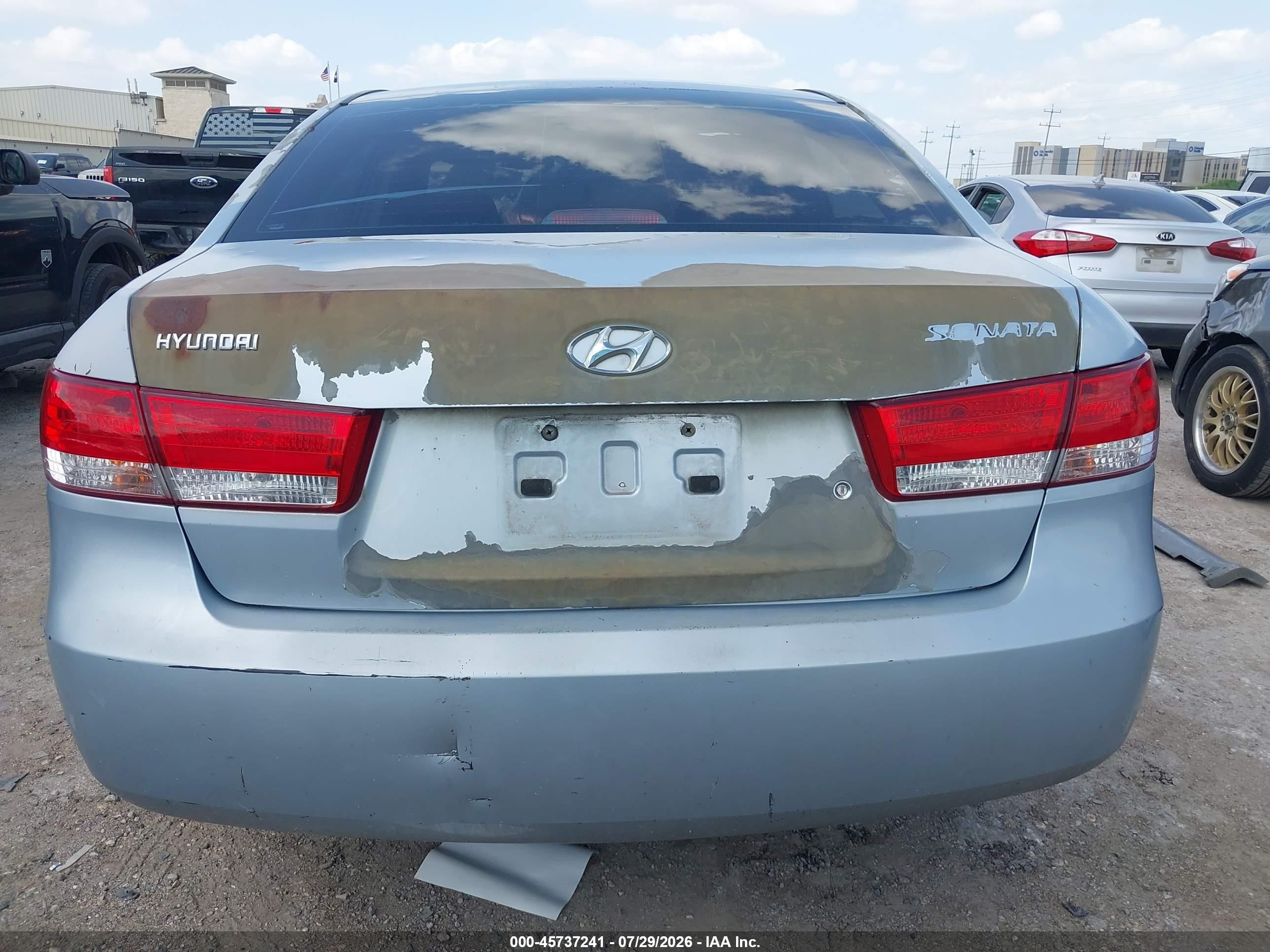 2006 Hyundai Sonata Gl Light Blue vin: 5NPET46C06H122536