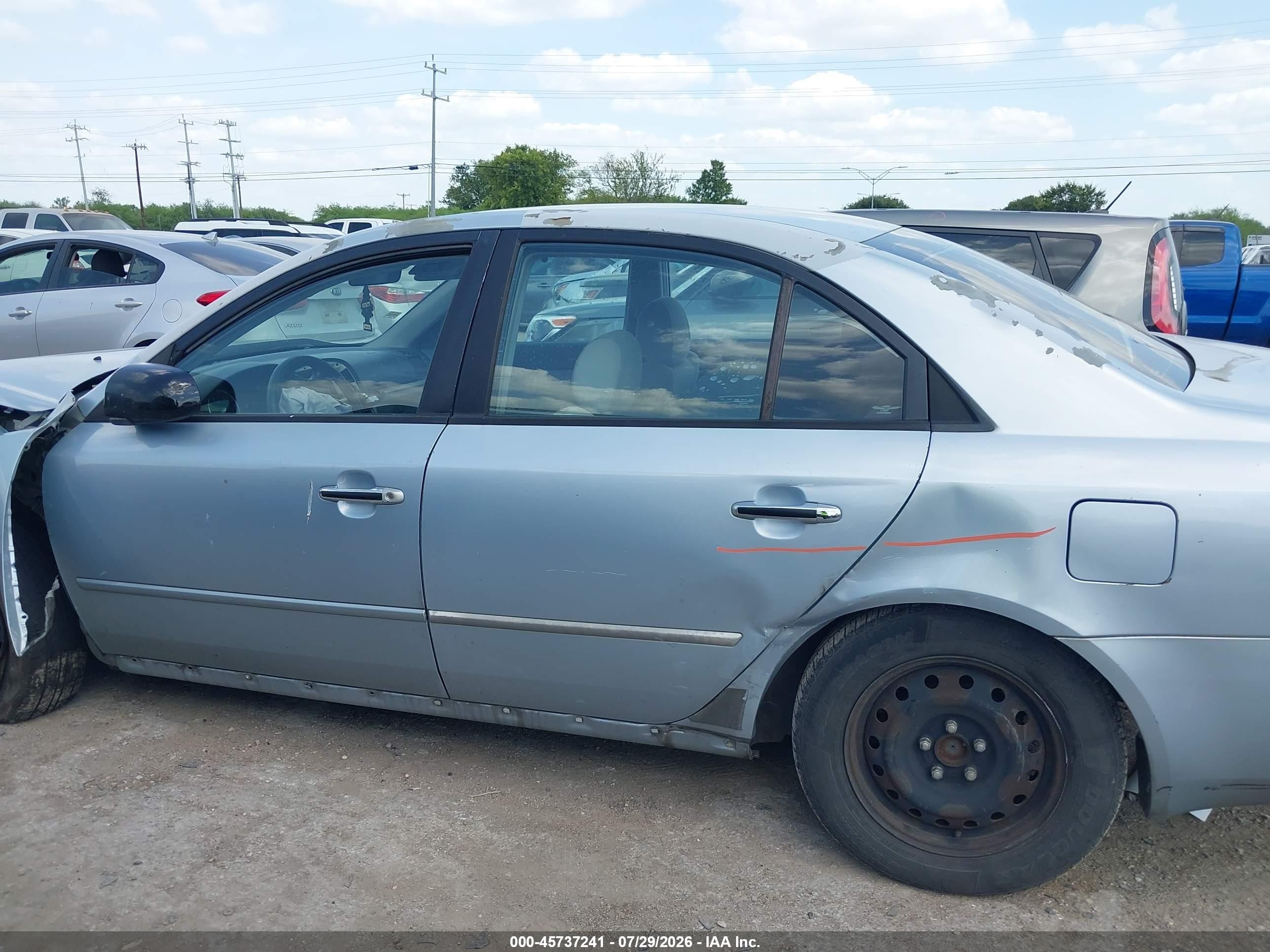 2006 Hyundai Sonata Gl Light Blue vin: 5NPET46C06H122536