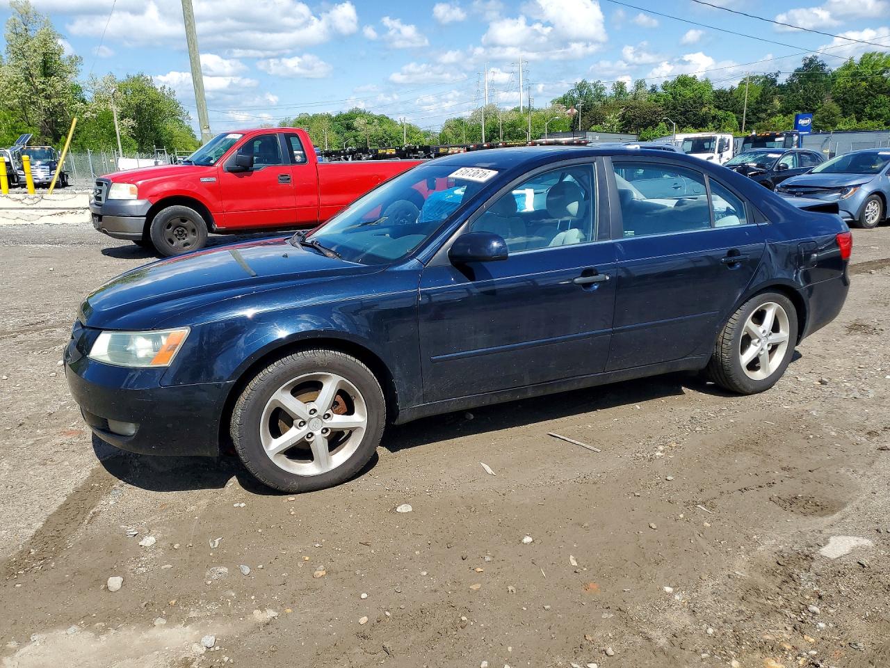 2007 Hyundai Sonata Gls Blue vin: 5NPET46C07H203215