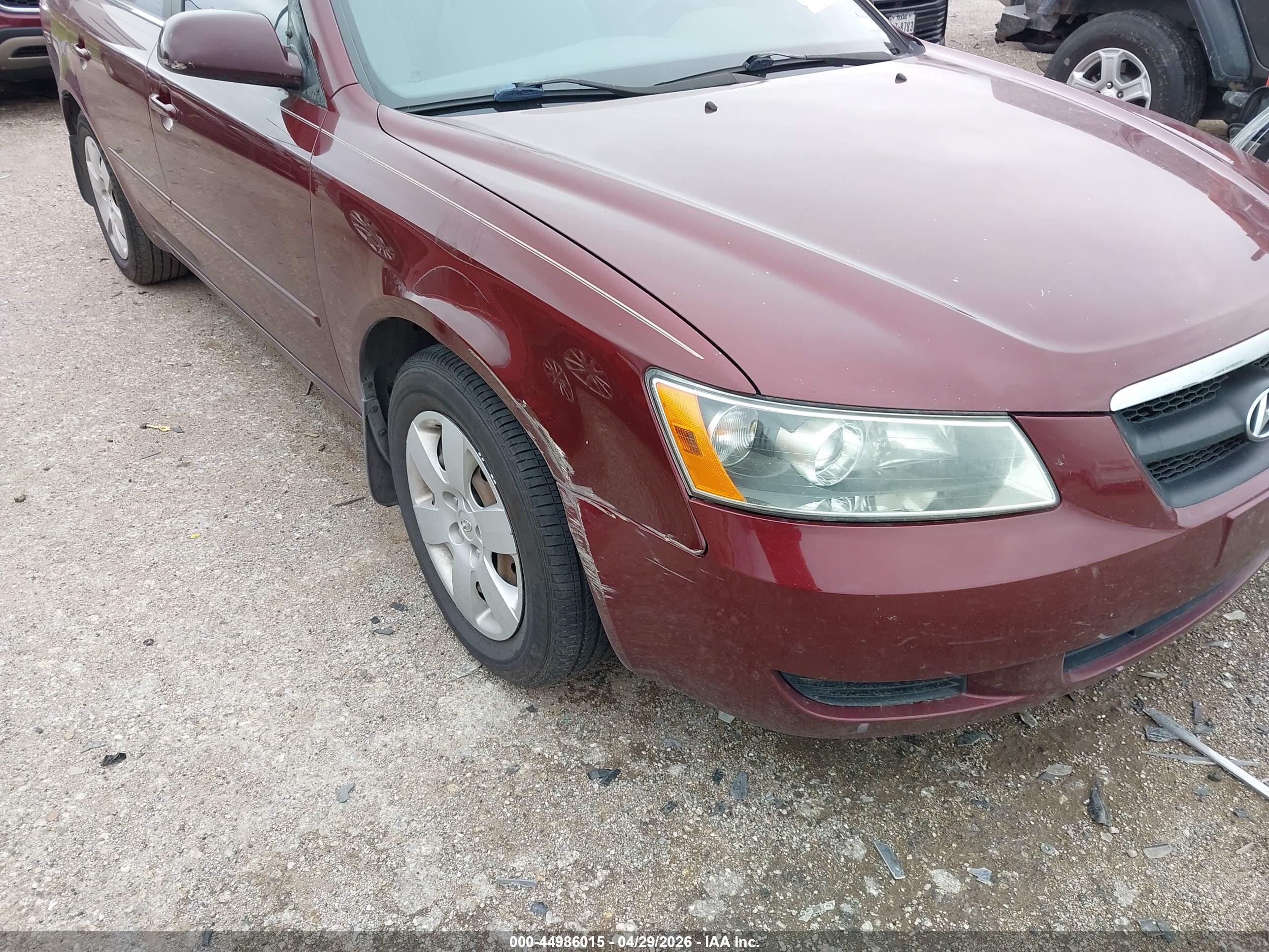 2007 Hyundai Sonata Gls Maroon vin: 5NPET46C07H249210