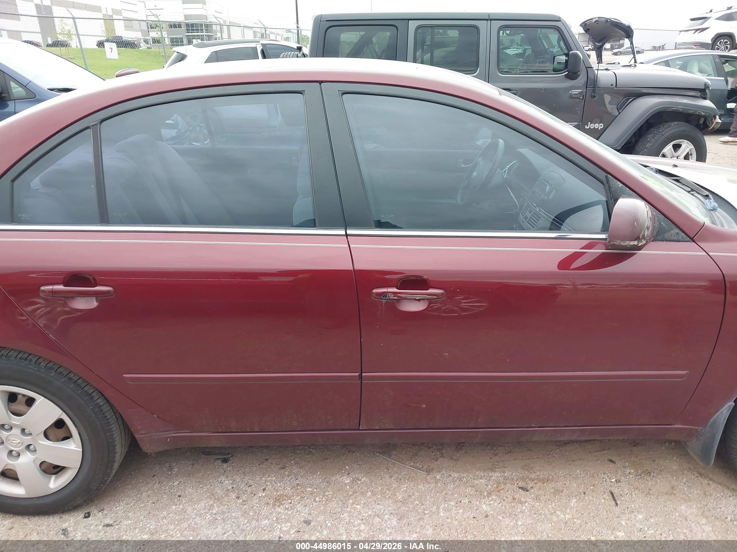2007 Hyundai Sonata Gls Maroon vin: 5NPET46C07H249210