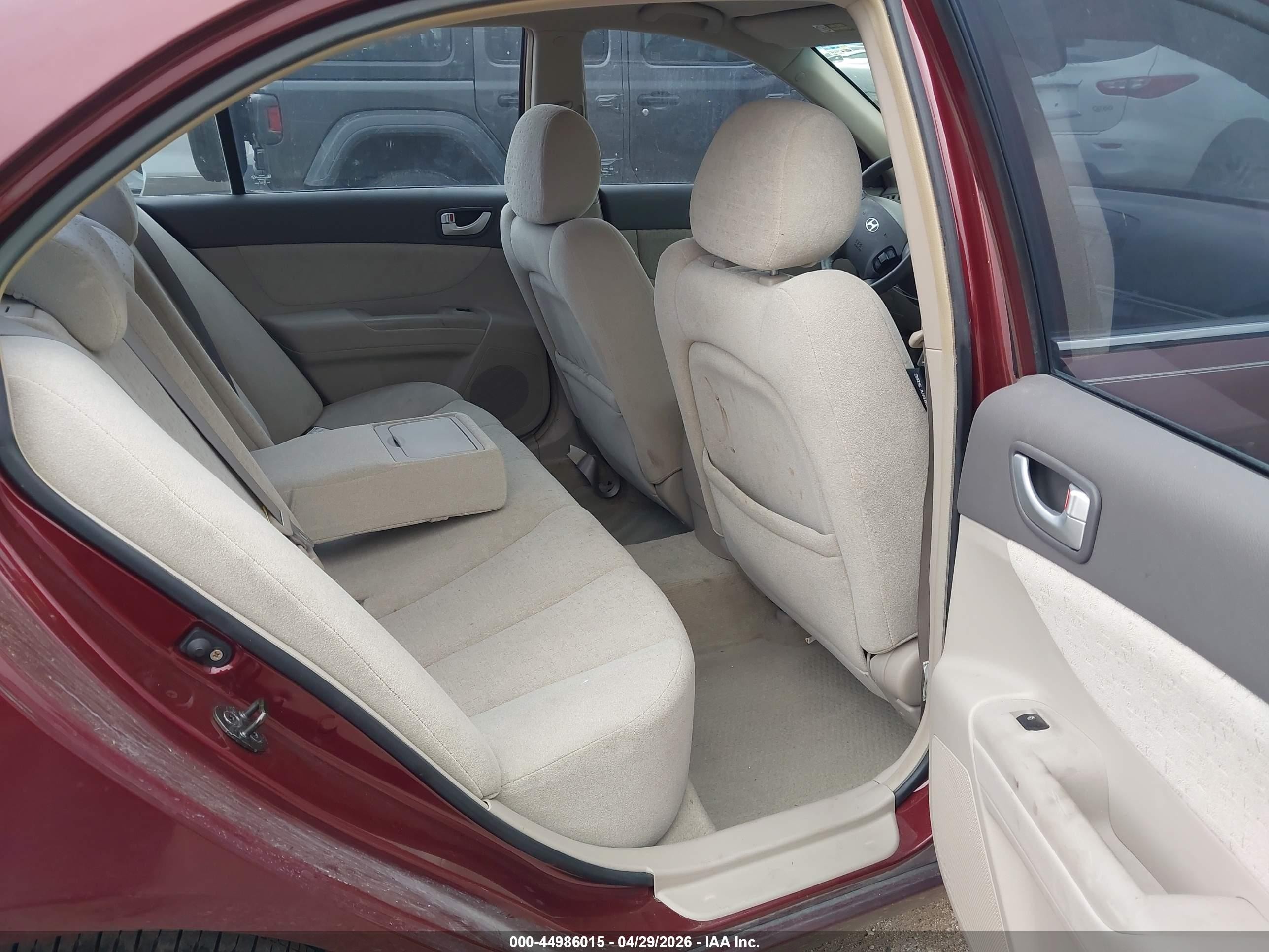 2007 Hyundai Sonata Gls Maroon vin: 5NPET46C07H249210