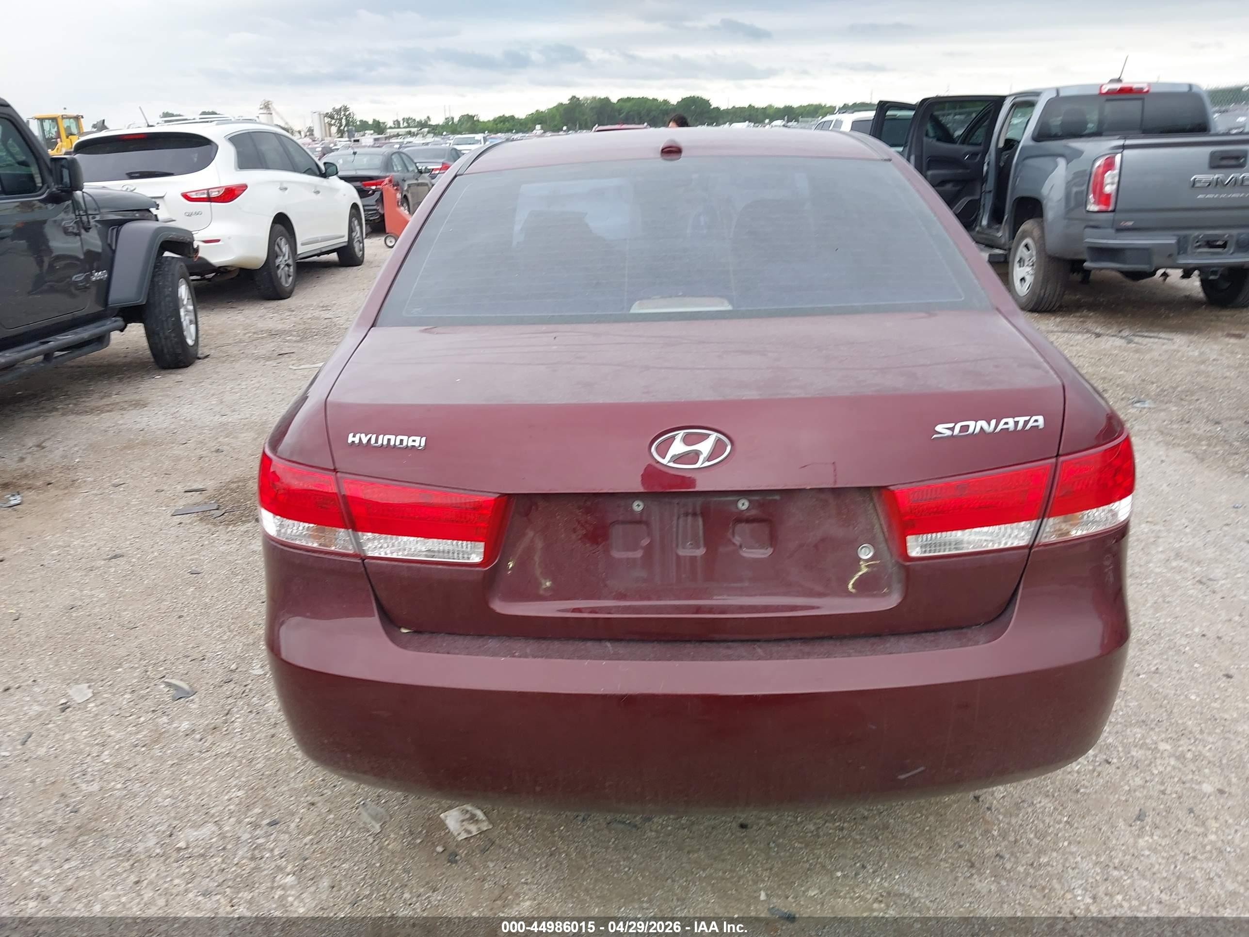 2007 Hyundai Sonata Gls Maroon vin: 5NPET46C07H249210