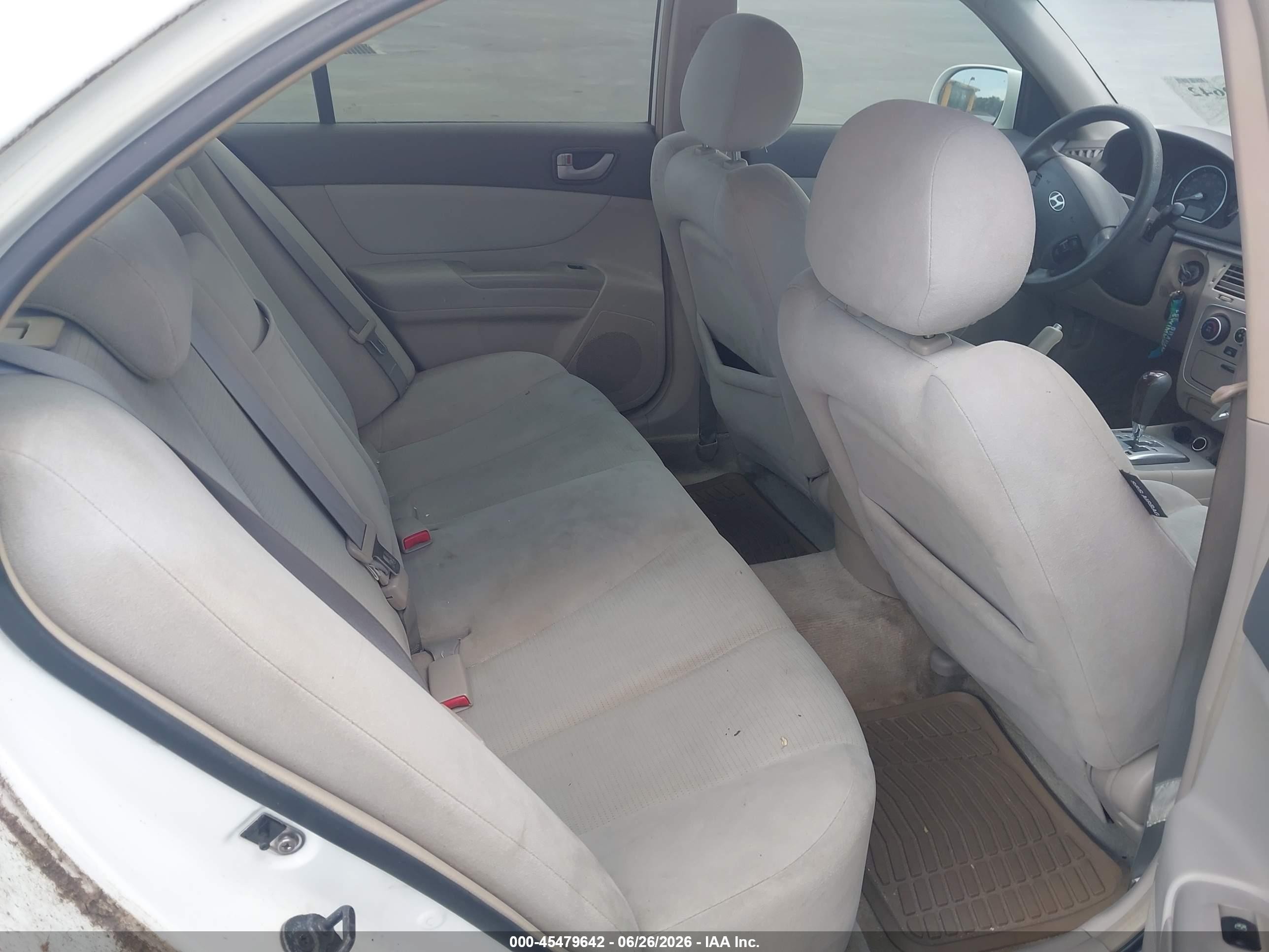 2008 Hyundai Sonata Gls White vin: 5NPET46C08H374919