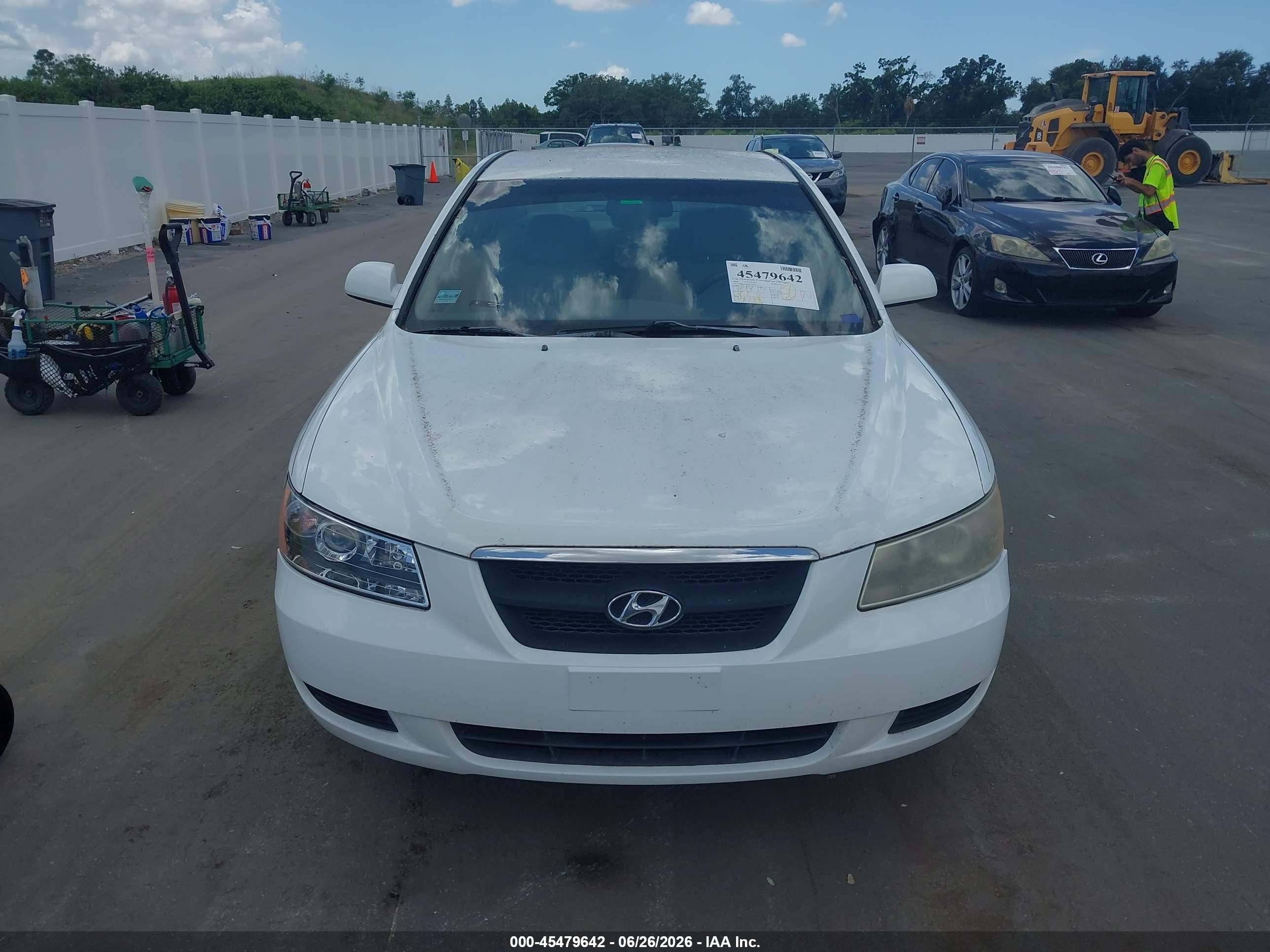 2008 Hyundai Sonata Gls White vin: 5NPET46C08H374919