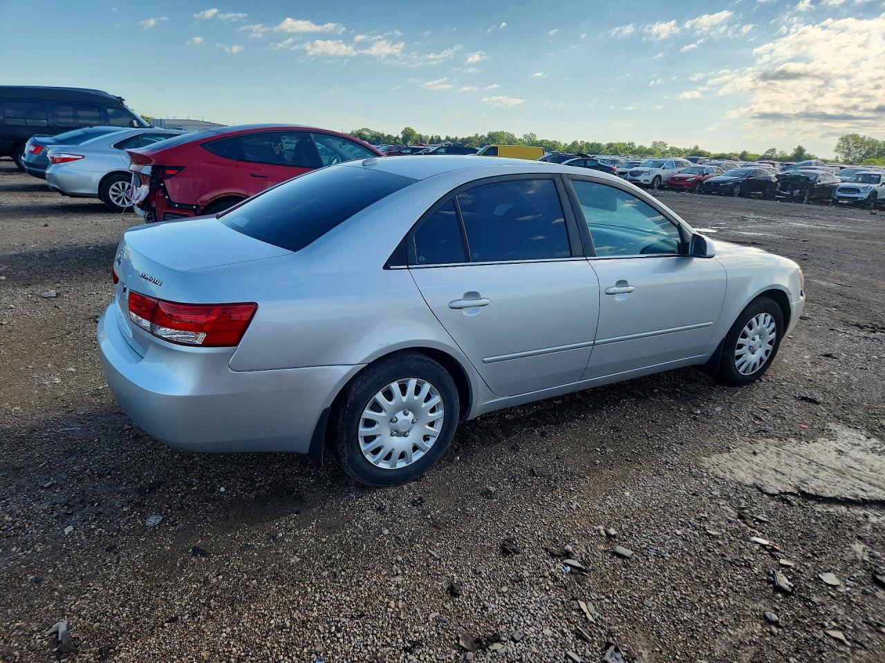 2008 Hyundai Sonata Gls Silver vin: 5NPET46C08H385550