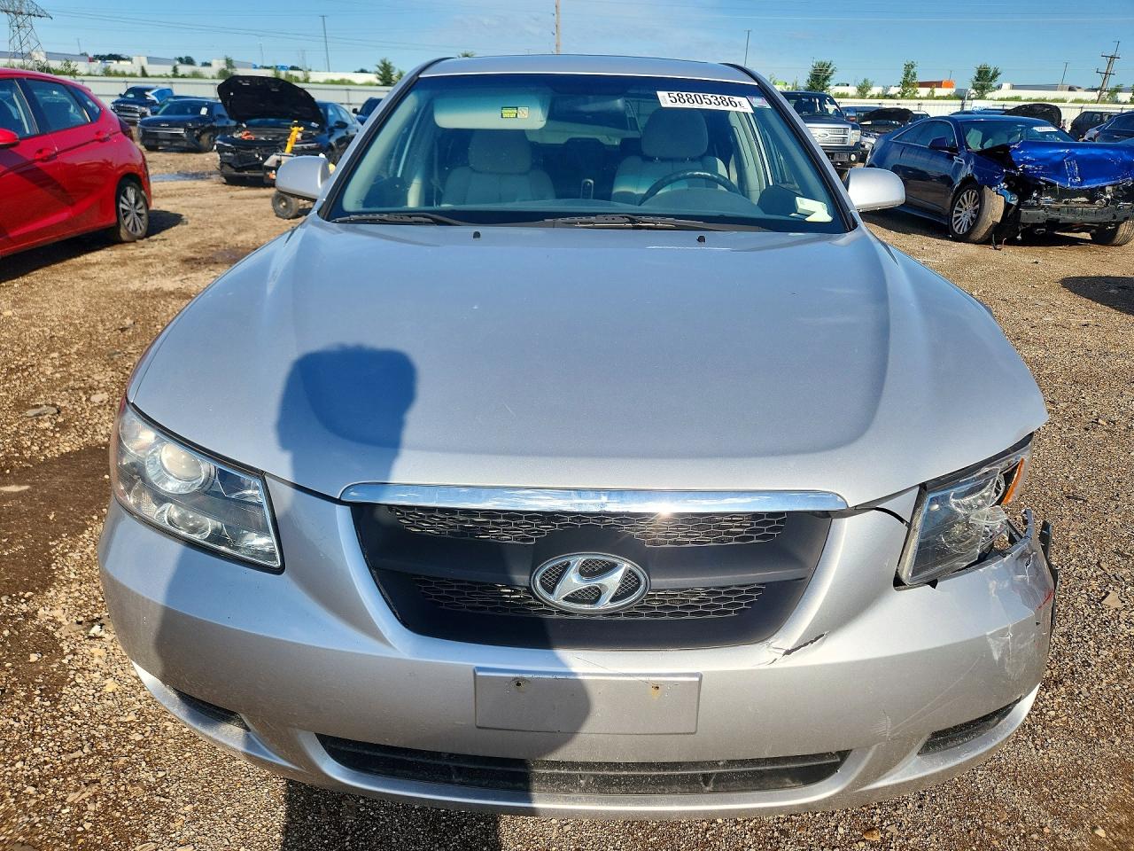 2008 Hyundai Sonata Gls Silver vin: 5NPET46C08H385550