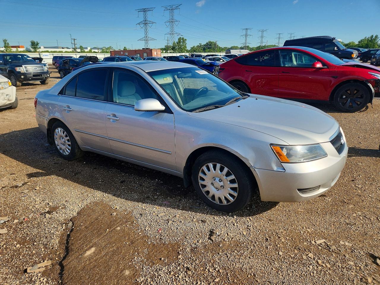 2008 Hyundai Sonata Gls Silver vin: 5NPET46C08H385550