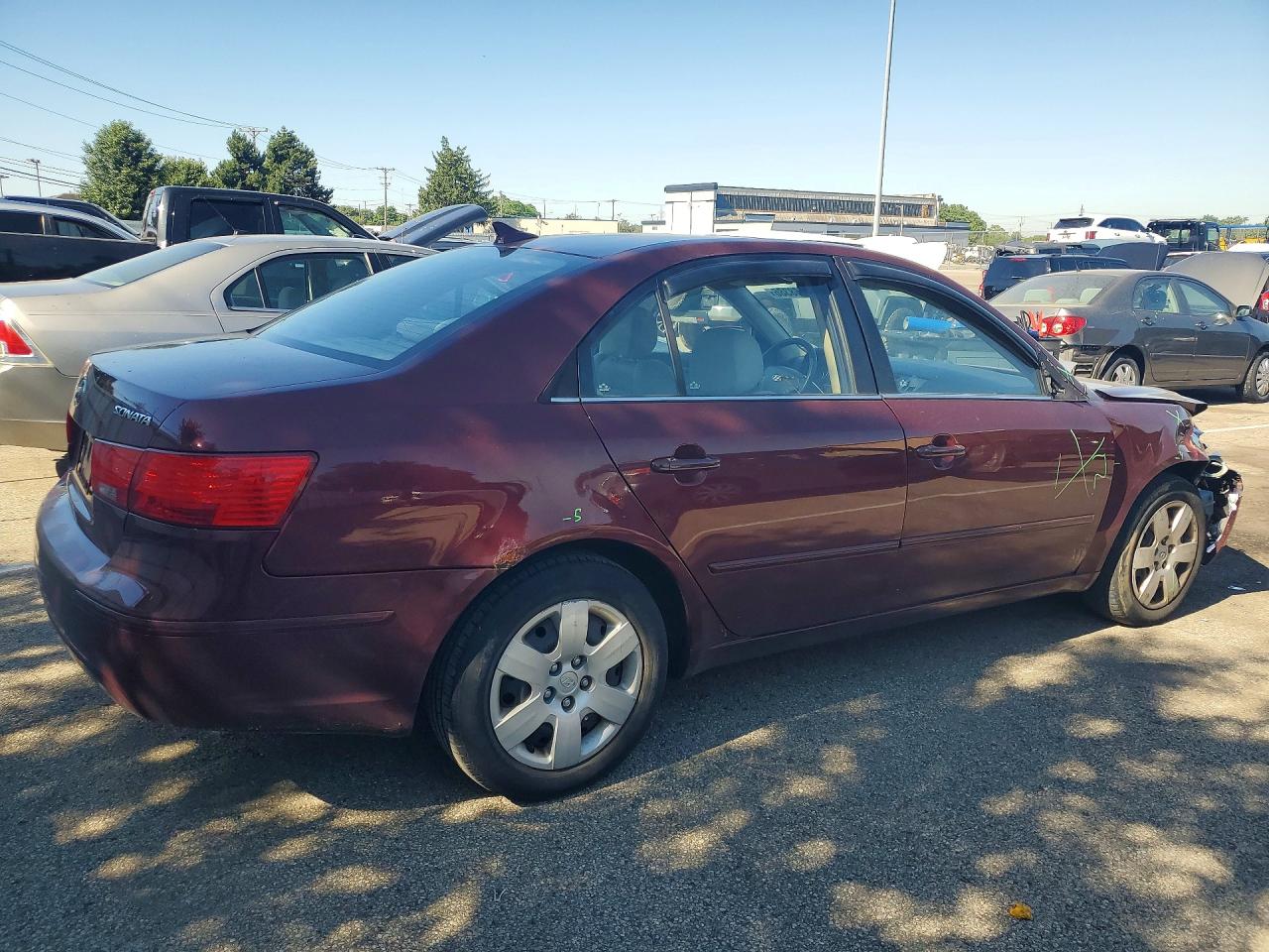 2009 Hyundai Sonata Gls Темно-бордовый vin: 5NPET46C09H471278