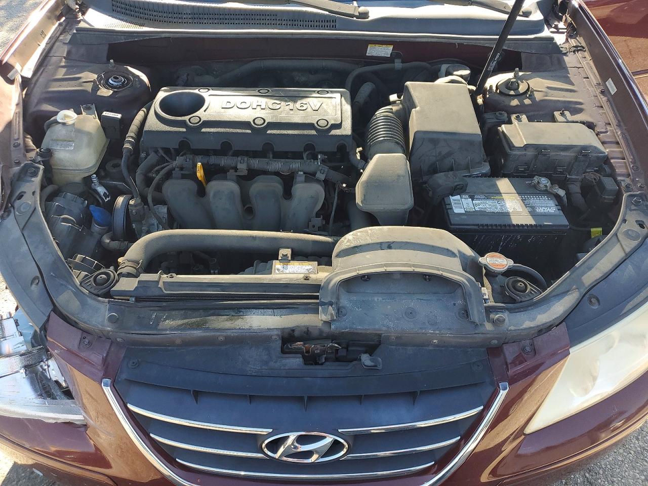 2009 Hyundai Sonata Gls Темно-бордовый vin: 5NPET46C09H471278