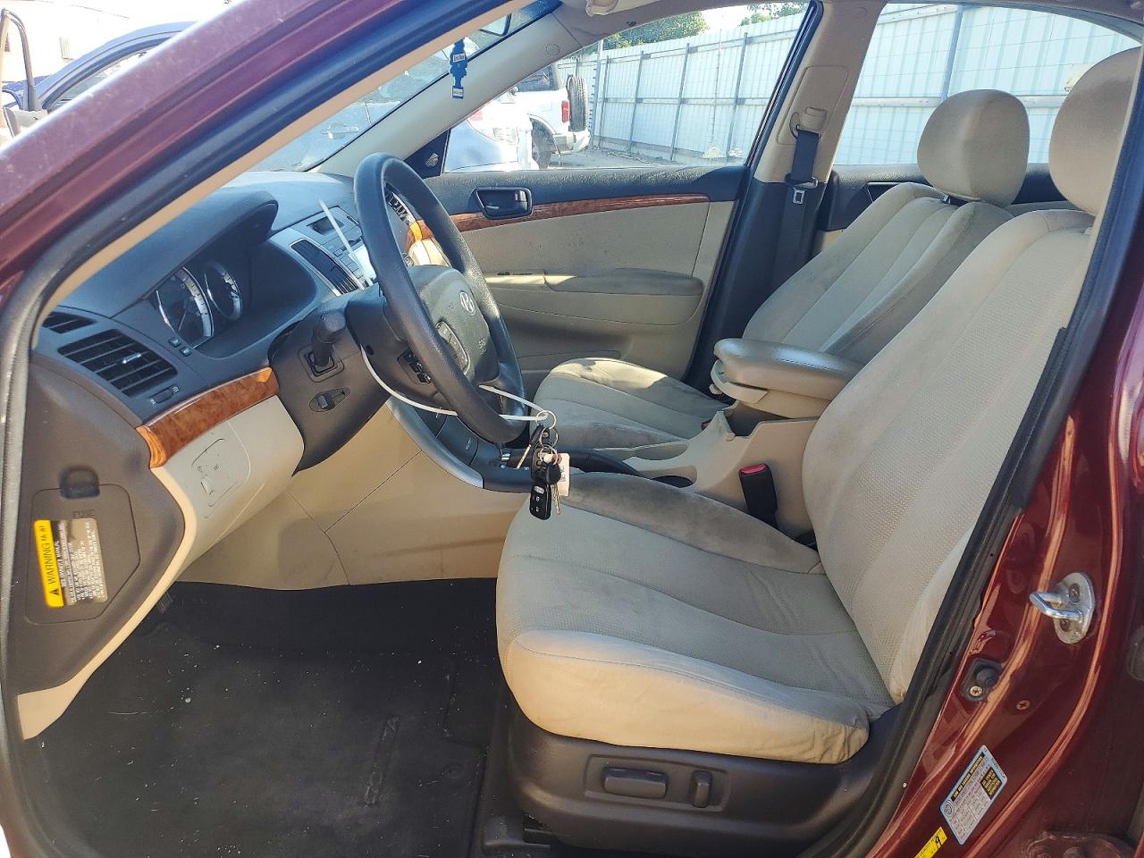 2009 Hyundai Sonata Gls Темно-бордовый vin: 5NPET46C09H471278