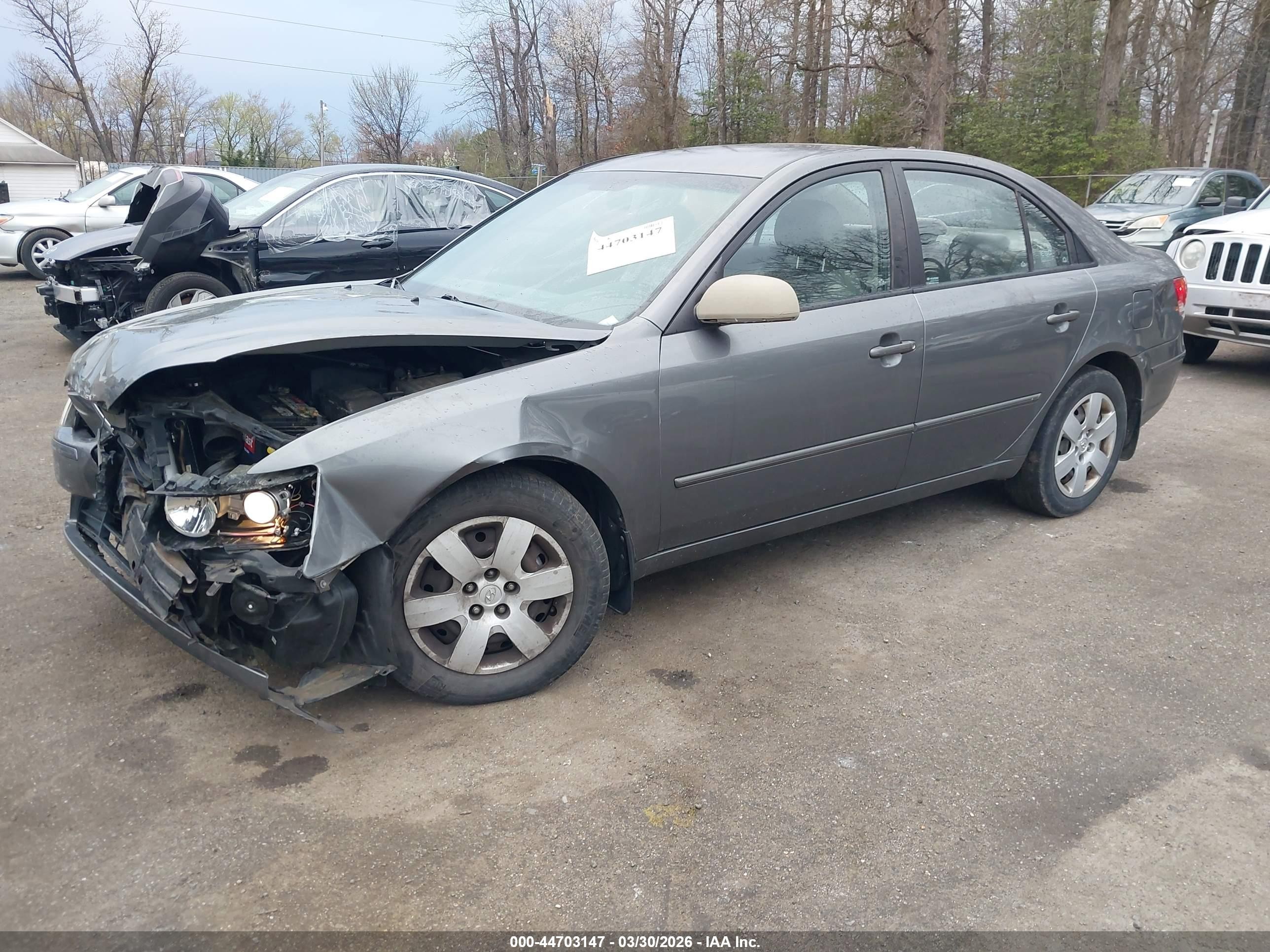 2009 Hyundai Sonata Gls Gray vin: 5NPET46C09H478697