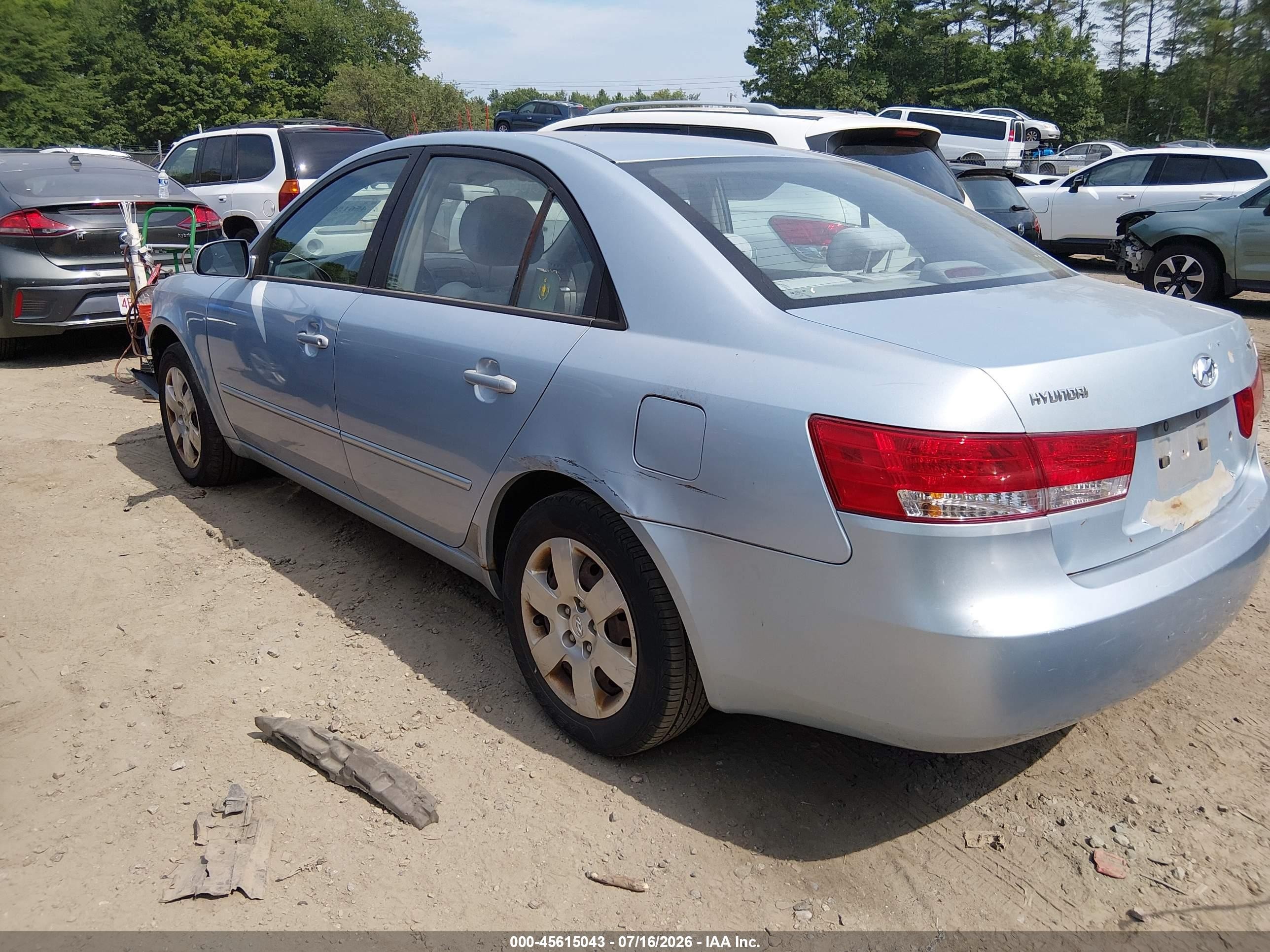 2006 Hyundai Sonata Gl Blue vin: 5NPET46C16H101078