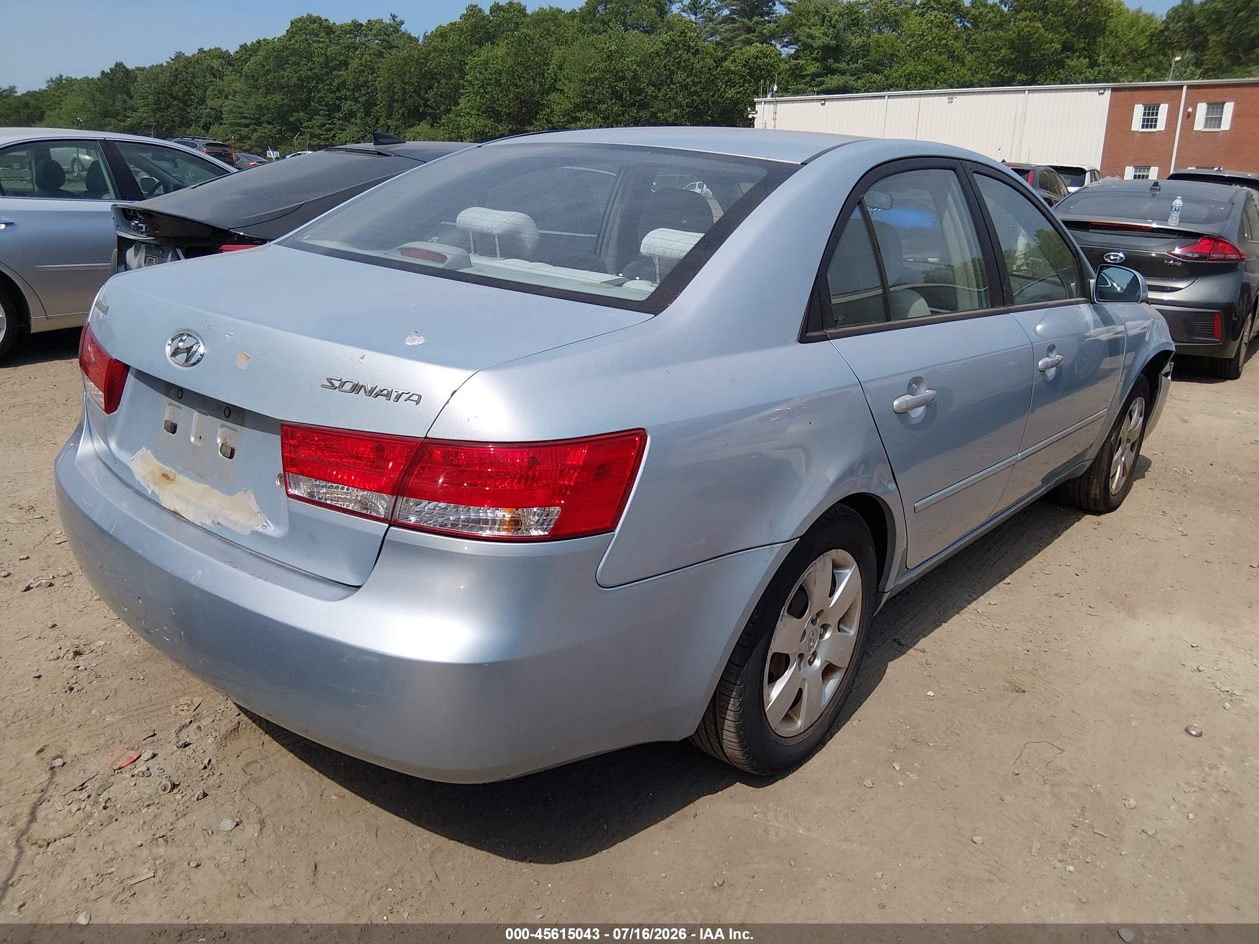 2006 Hyundai Sonata Gl Blue vin: 5NPET46C16H101078