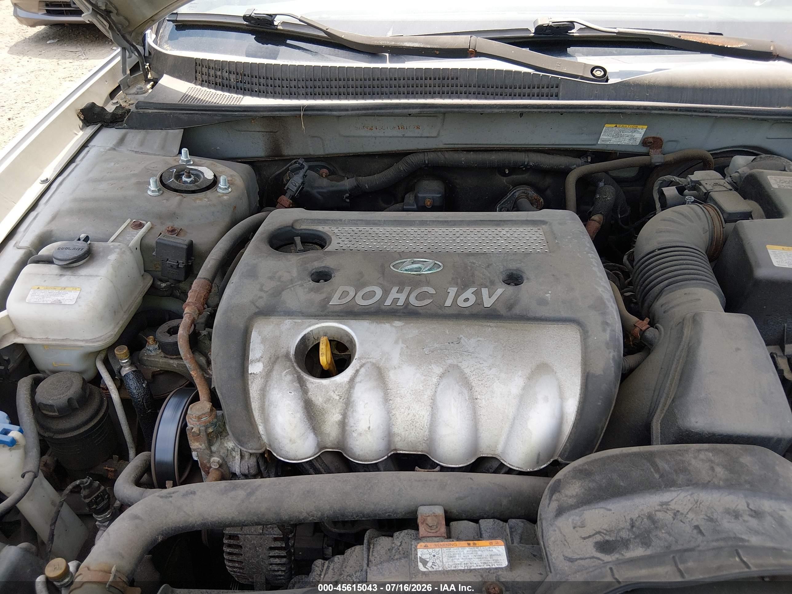 2006 Hyundai Sonata Gl Blue vin: 5NPET46C16H101078