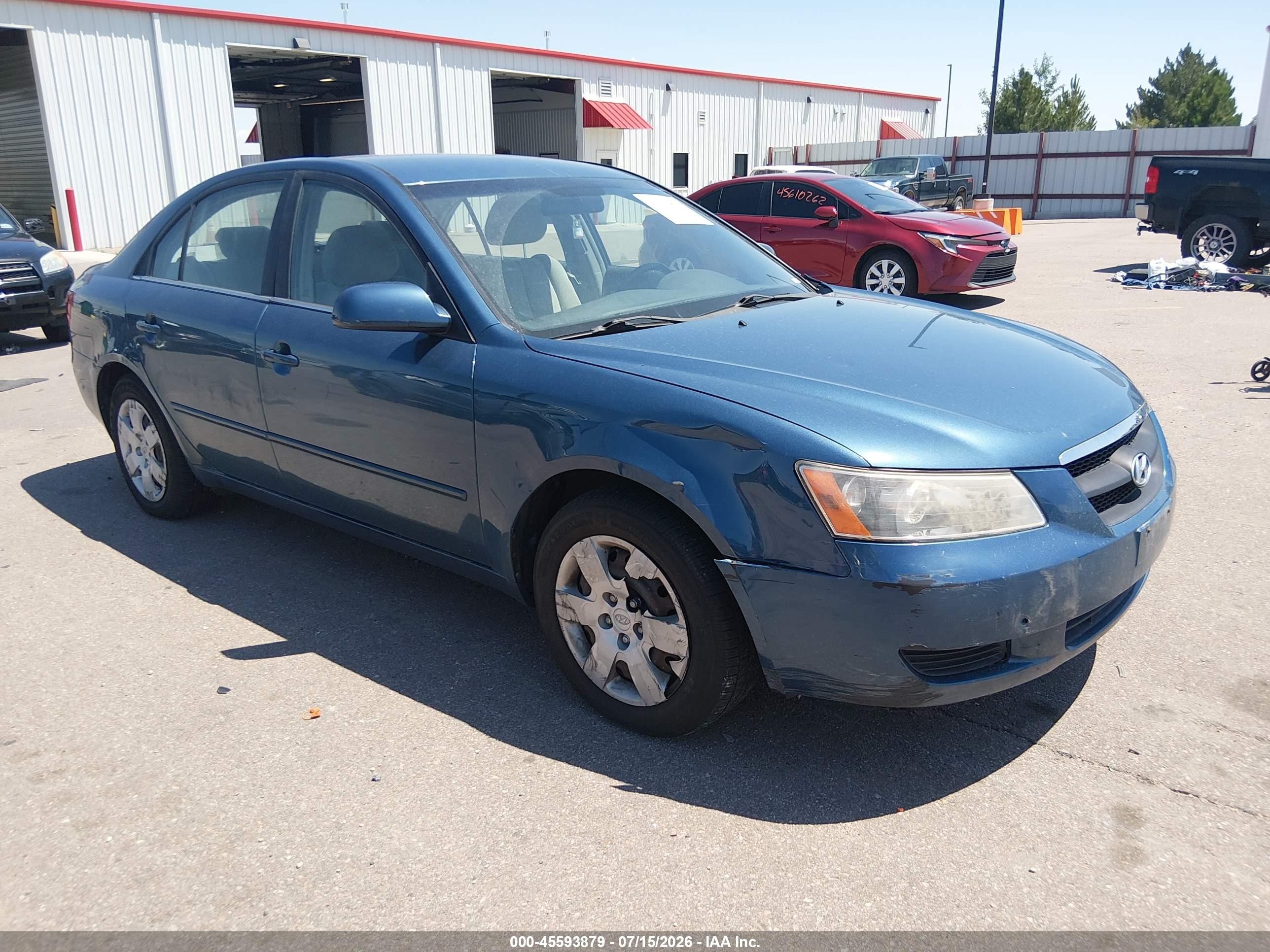 2007 Hyundai Sonata Gls/gls W/xm Blue vin: 5NPET46C17H229743