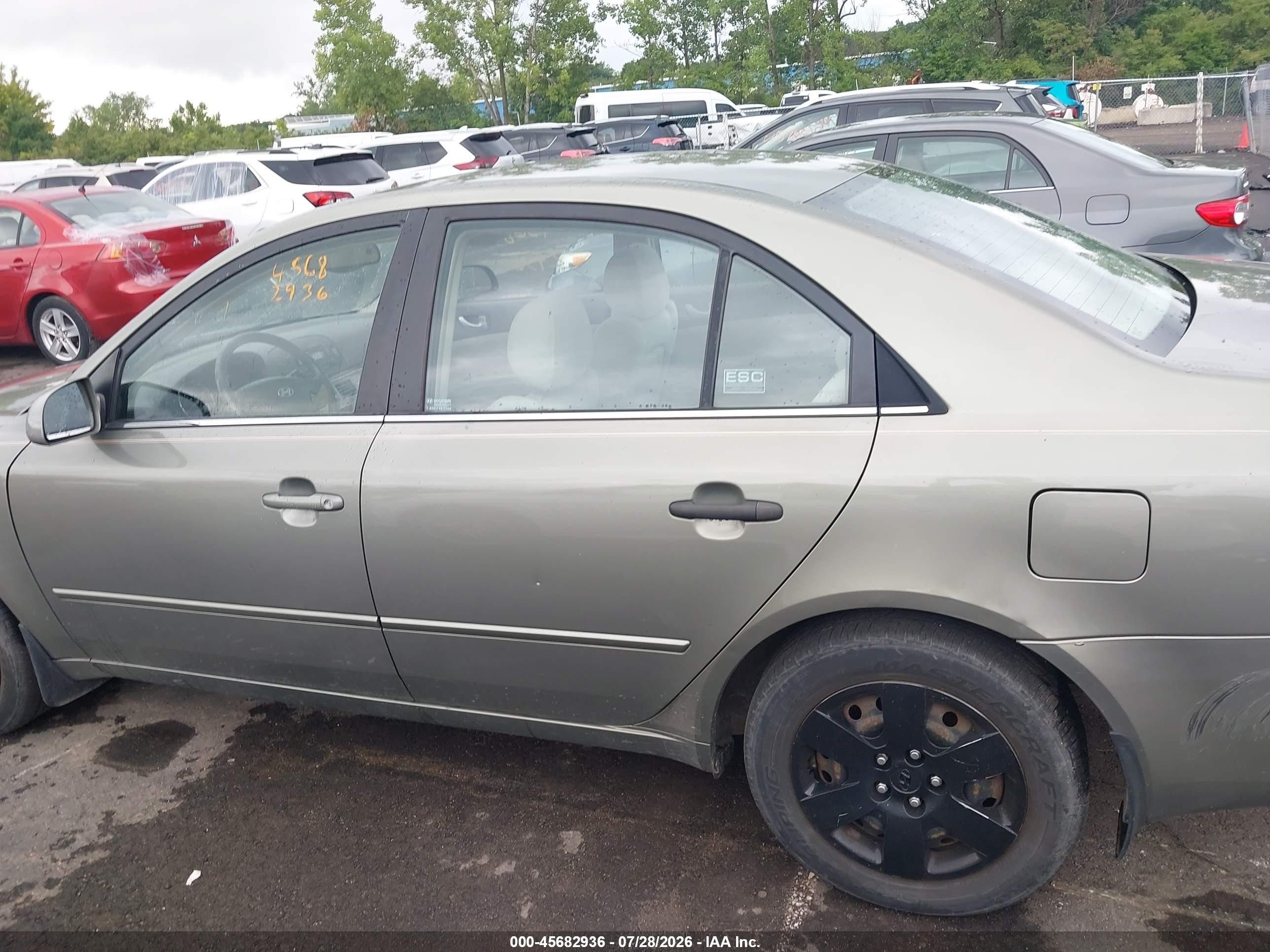 2007 Hyundai Sonata   Green vin: 5NPET46C17H231184