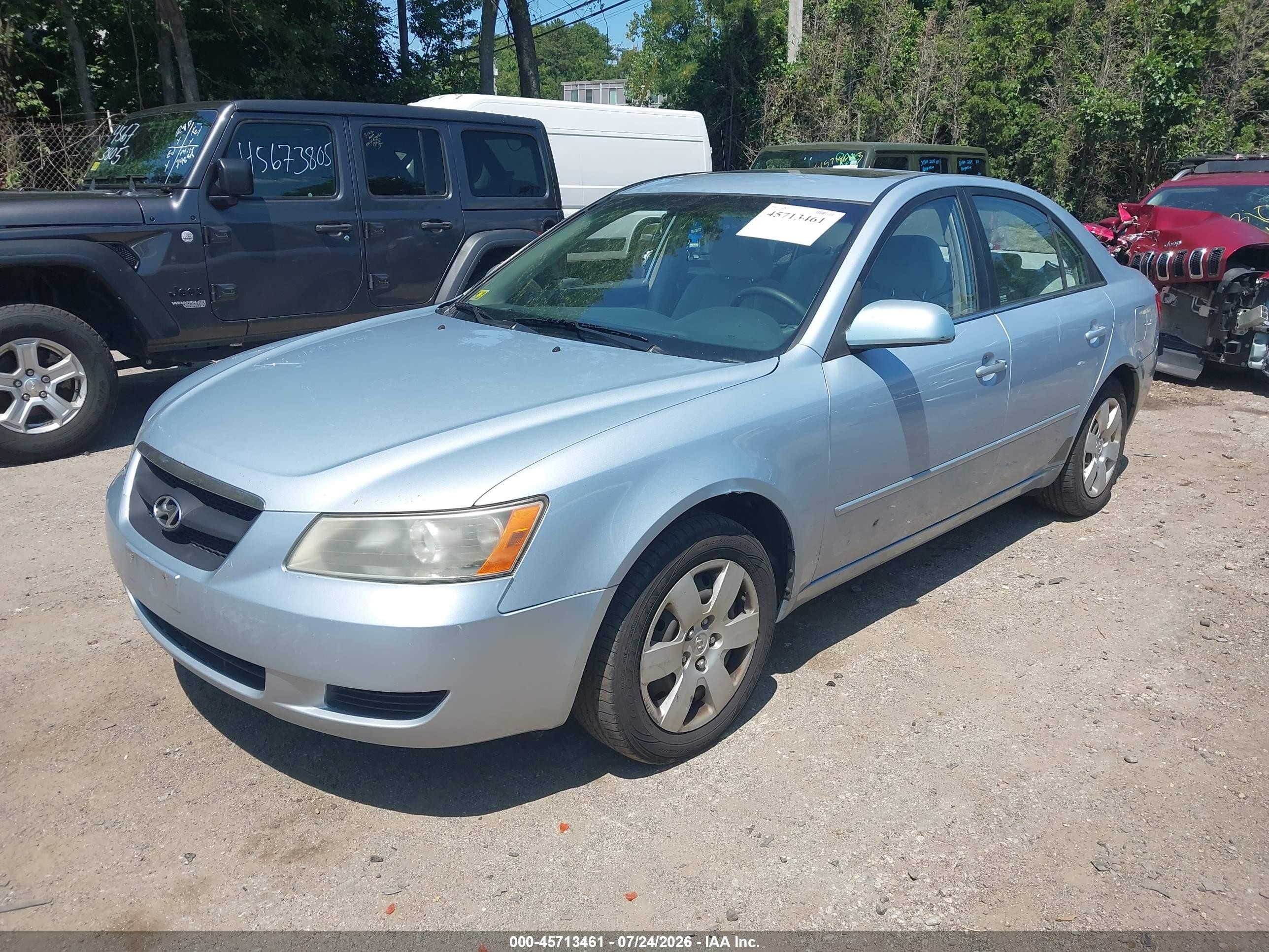 2007 Hyundai Sonata Gls/gls W/xm Silver vin: 5NPET46C17H236854