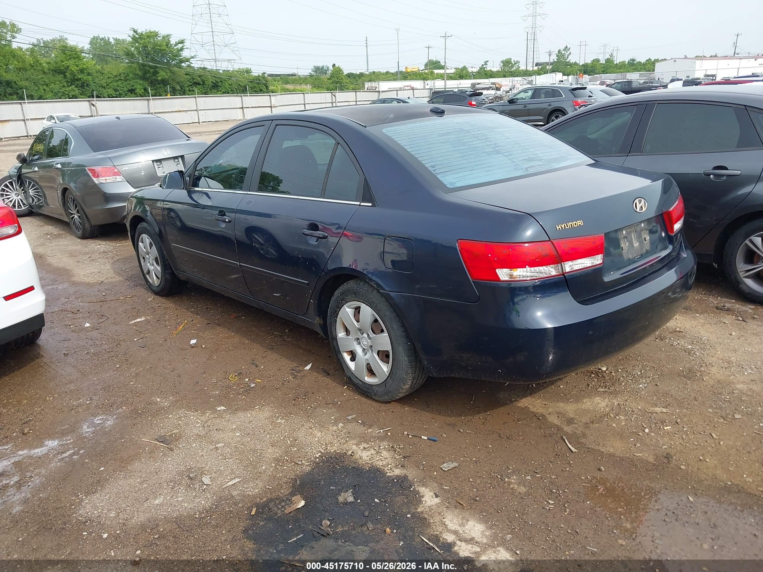 2007 Hyundai Sonata Gls Dark Blue vin: 5NPET46C17H244050