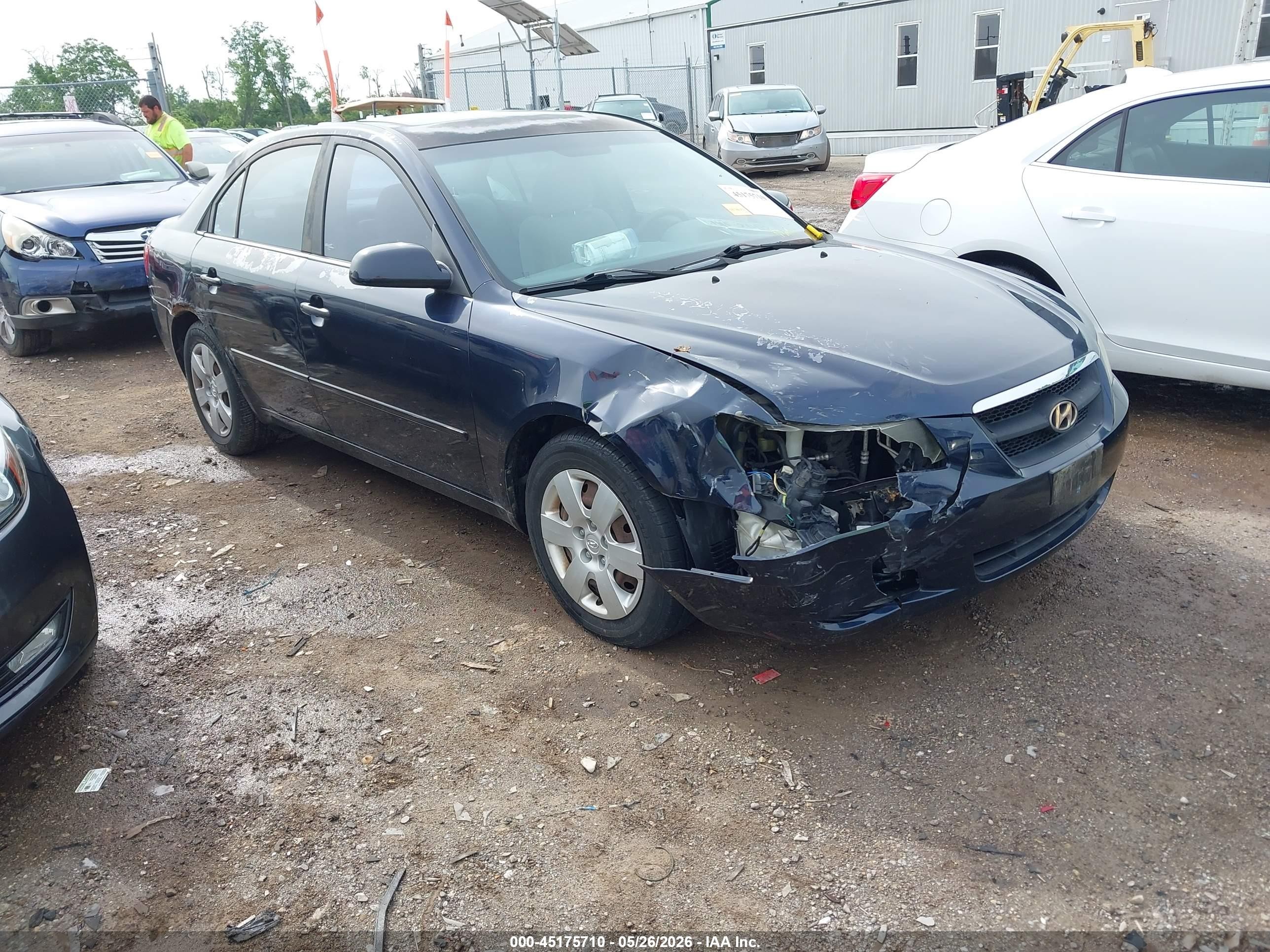 2007 Hyundai Sonata Gls Dark Blue vin: 5NPET46C17H244050