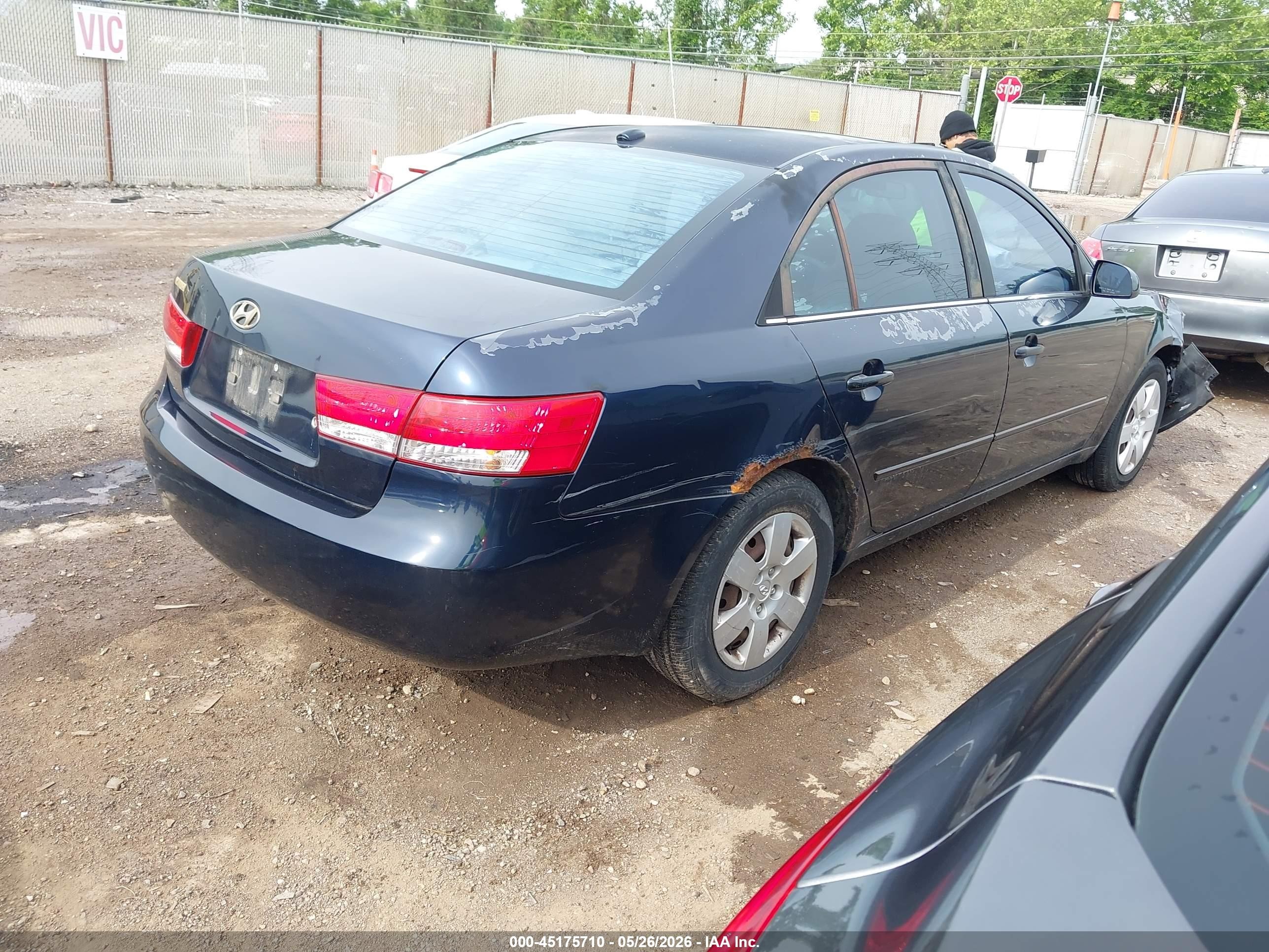 2007 Hyundai Sonata Gls Dark Blue vin: 5NPET46C17H244050