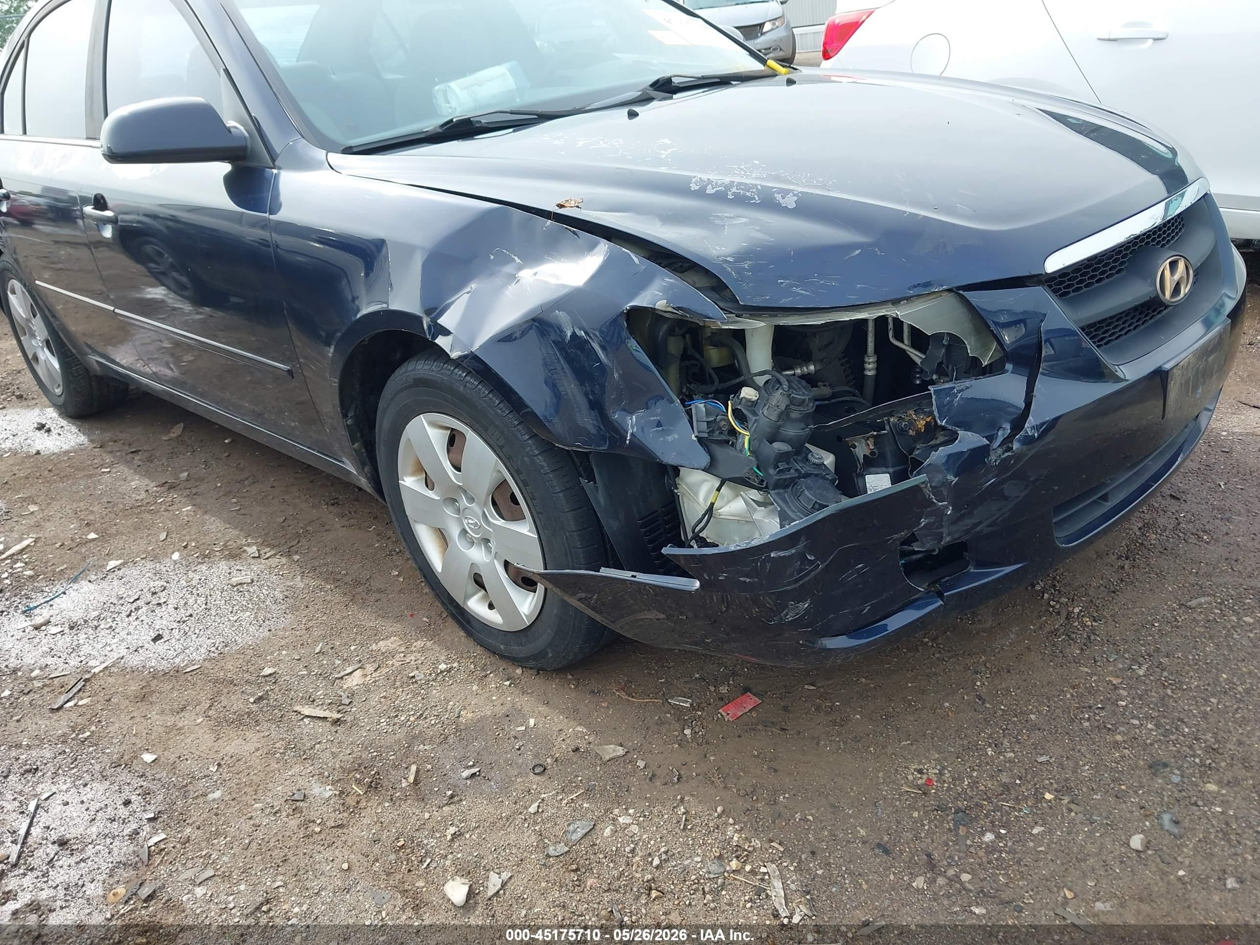 2007 Hyundai Sonata Gls Dark Blue vin: 5NPET46C17H244050