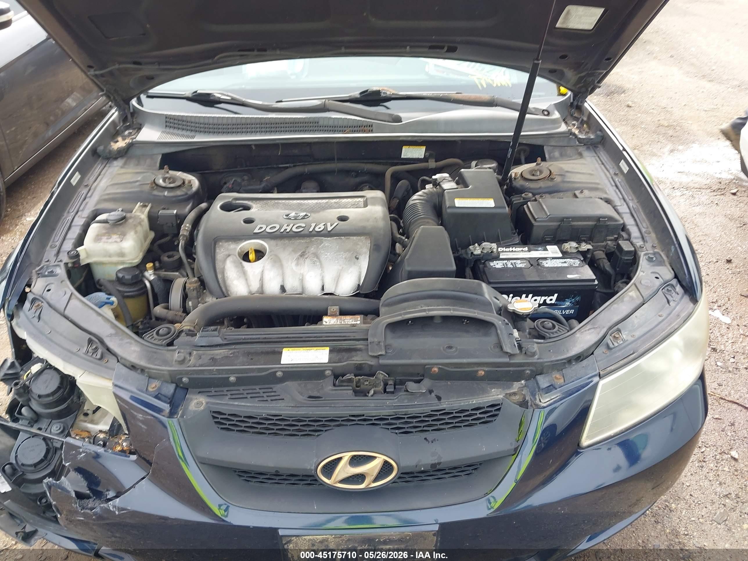 2007 Hyundai Sonata Gls Dark Blue vin: 5NPET46C17H244050