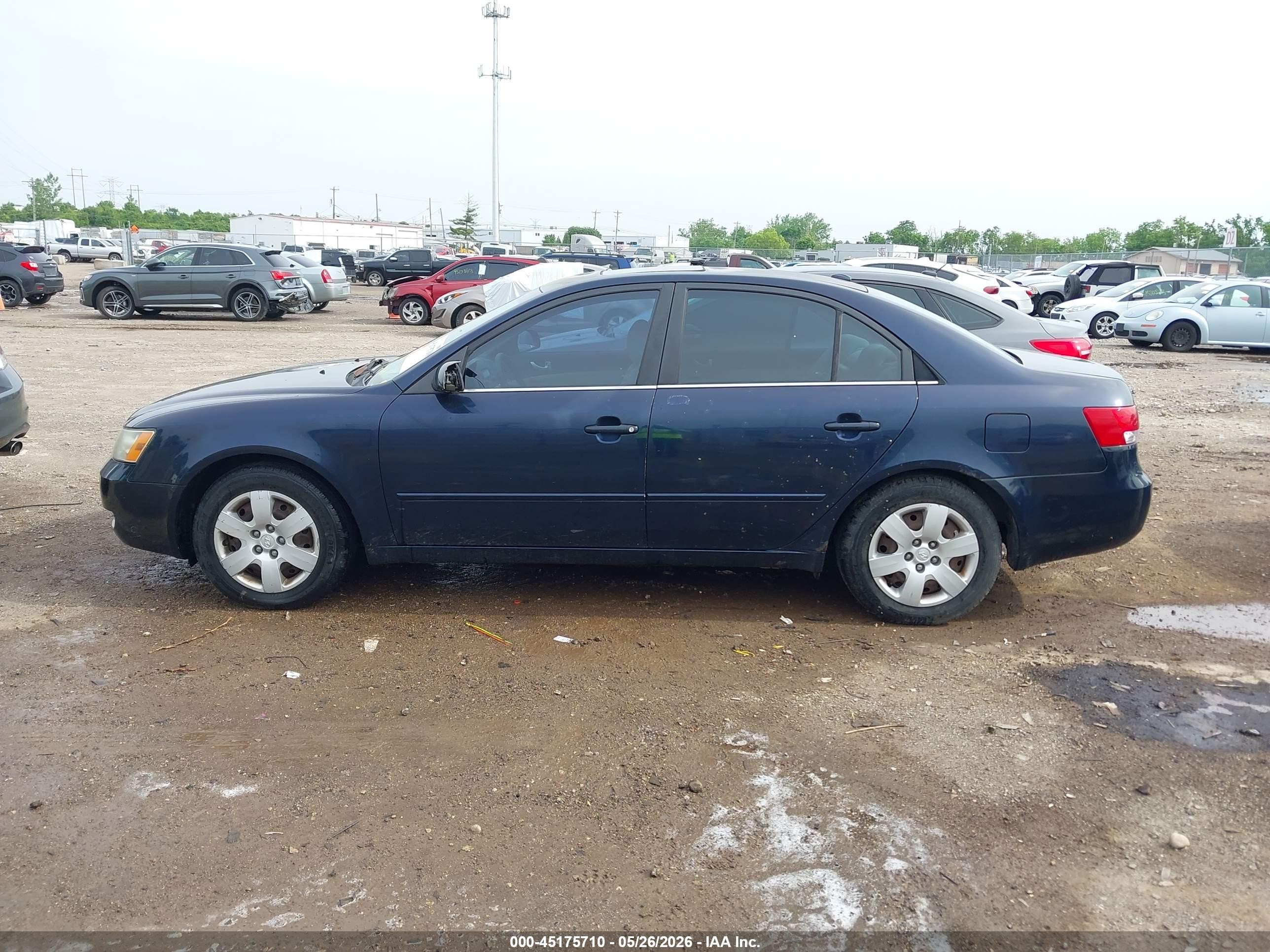 2007 Hyundai Sonata Gls Dark Blue vin: 5NPET46C17H244050