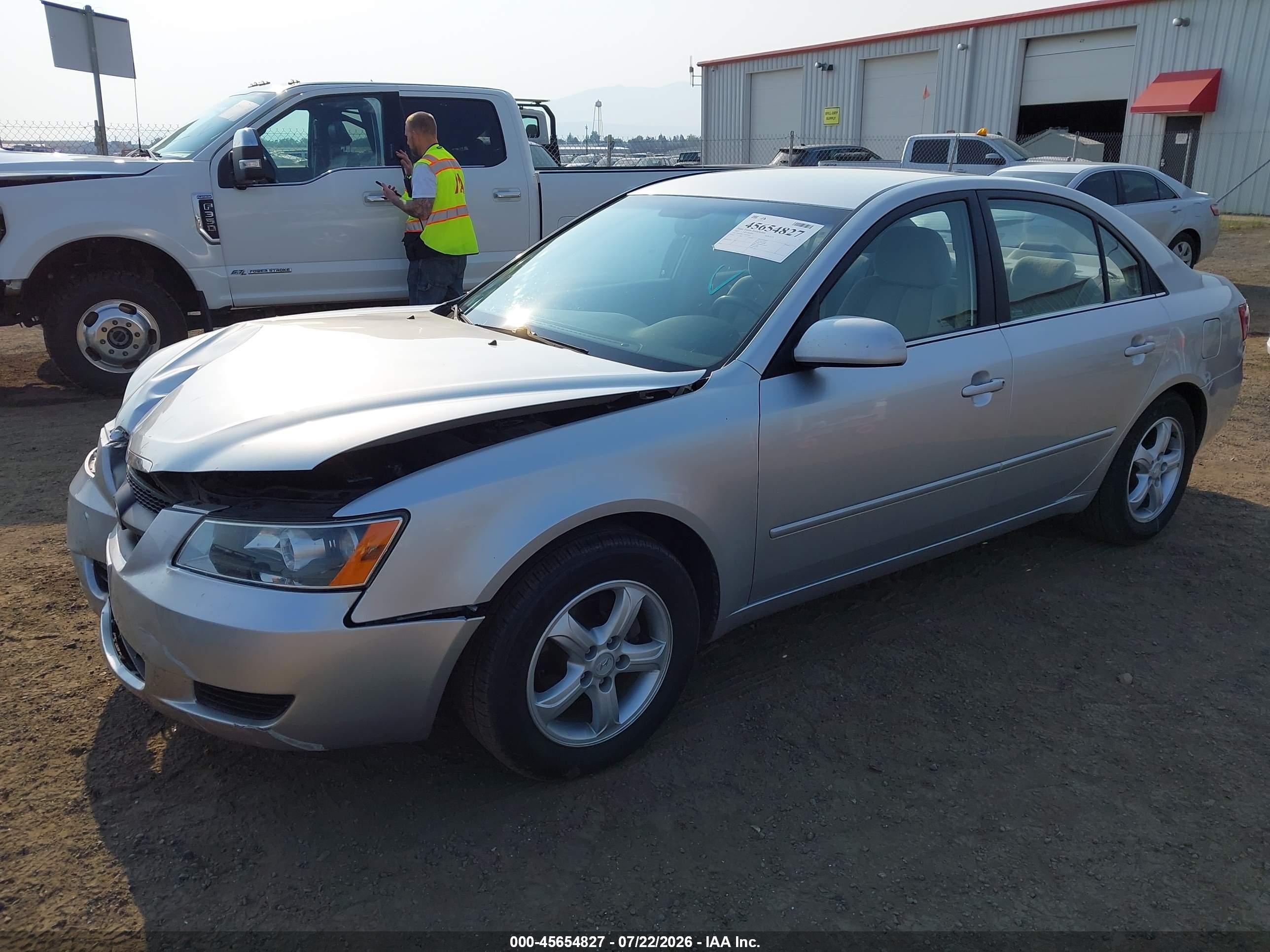 2007 Hyundai Sonata Gls/gls W/xm Silver vin: 5NPET46C17H253458