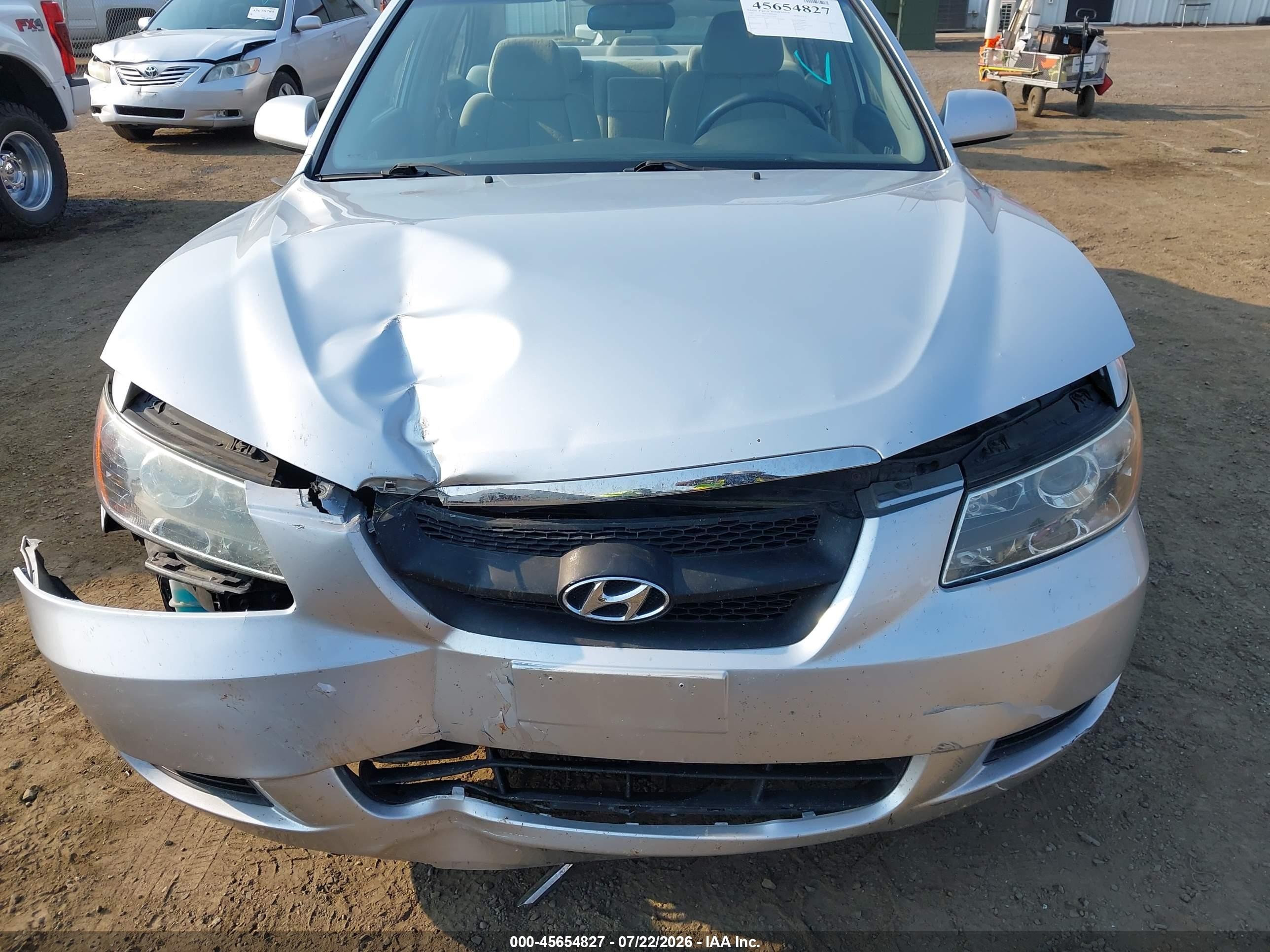 2007 Hyundai Sonata Gls/gls W/xm Silver vin: 5NPET46C17H253458