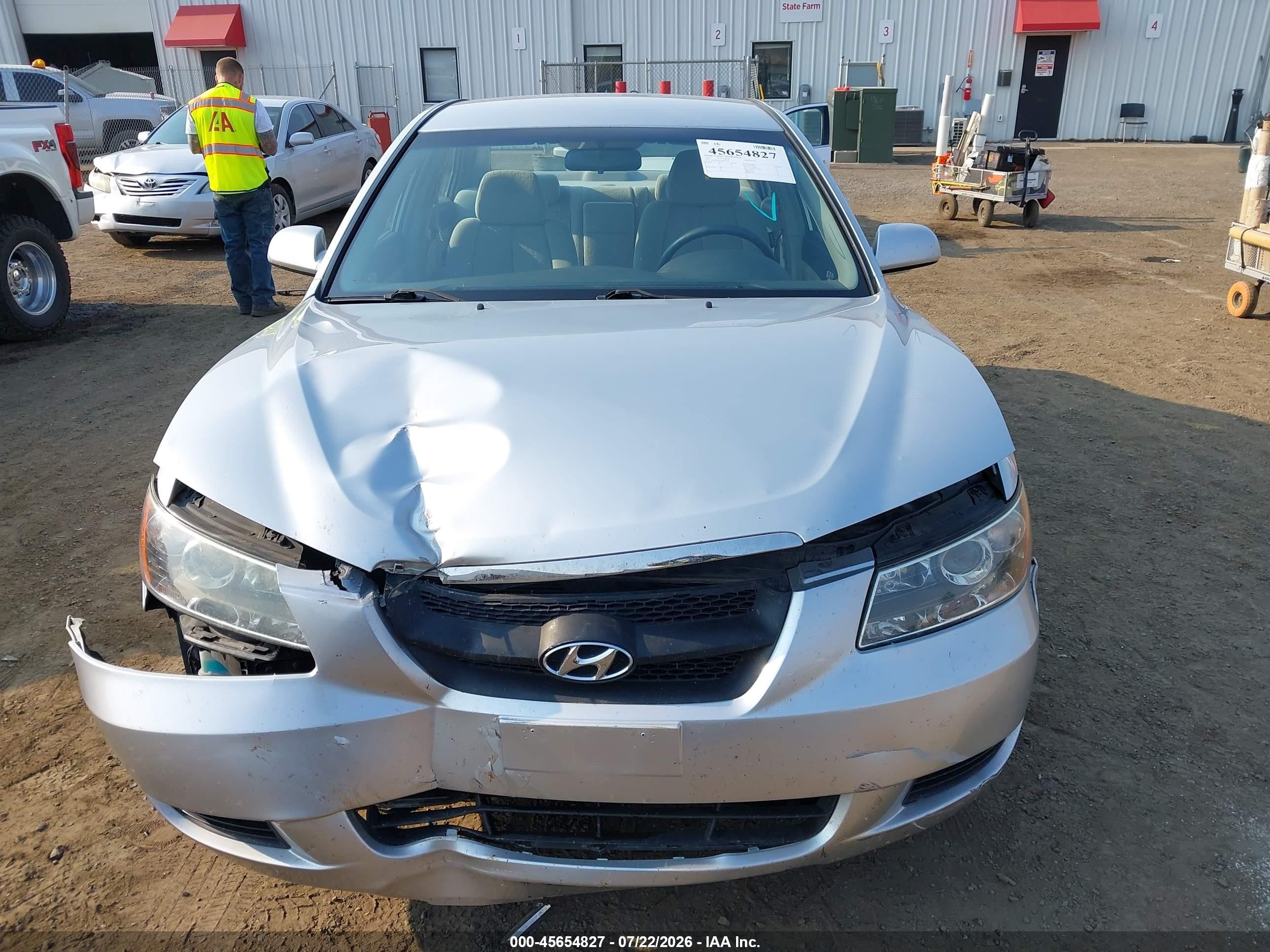 2007 Hyundai Sonata Gls/gls W/xm Silver vin: 5NPET46C17H253458