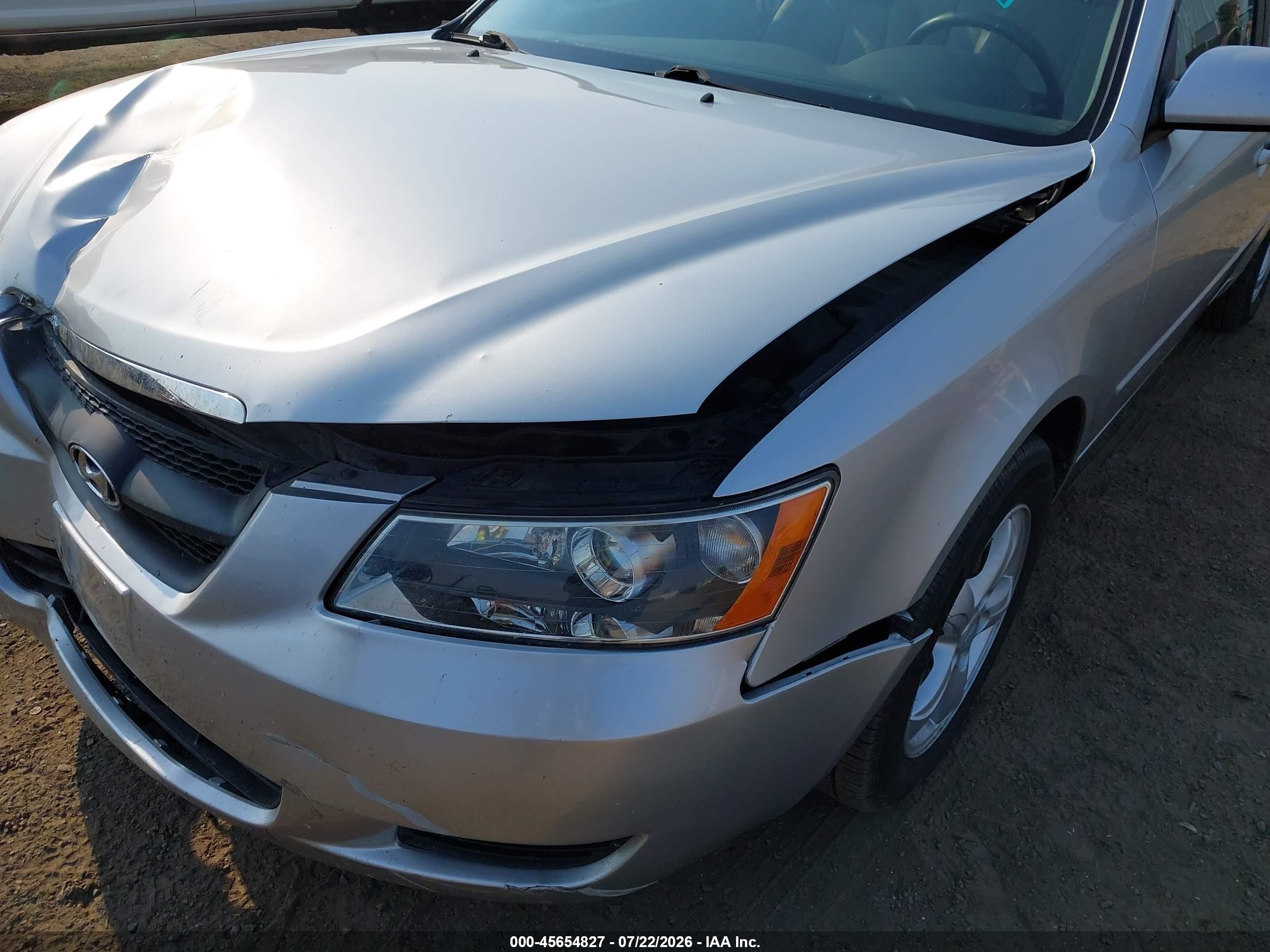 2007 Hyundai Sonata Gls/gls W/xm Silver vin: 5NPET46C17H253458