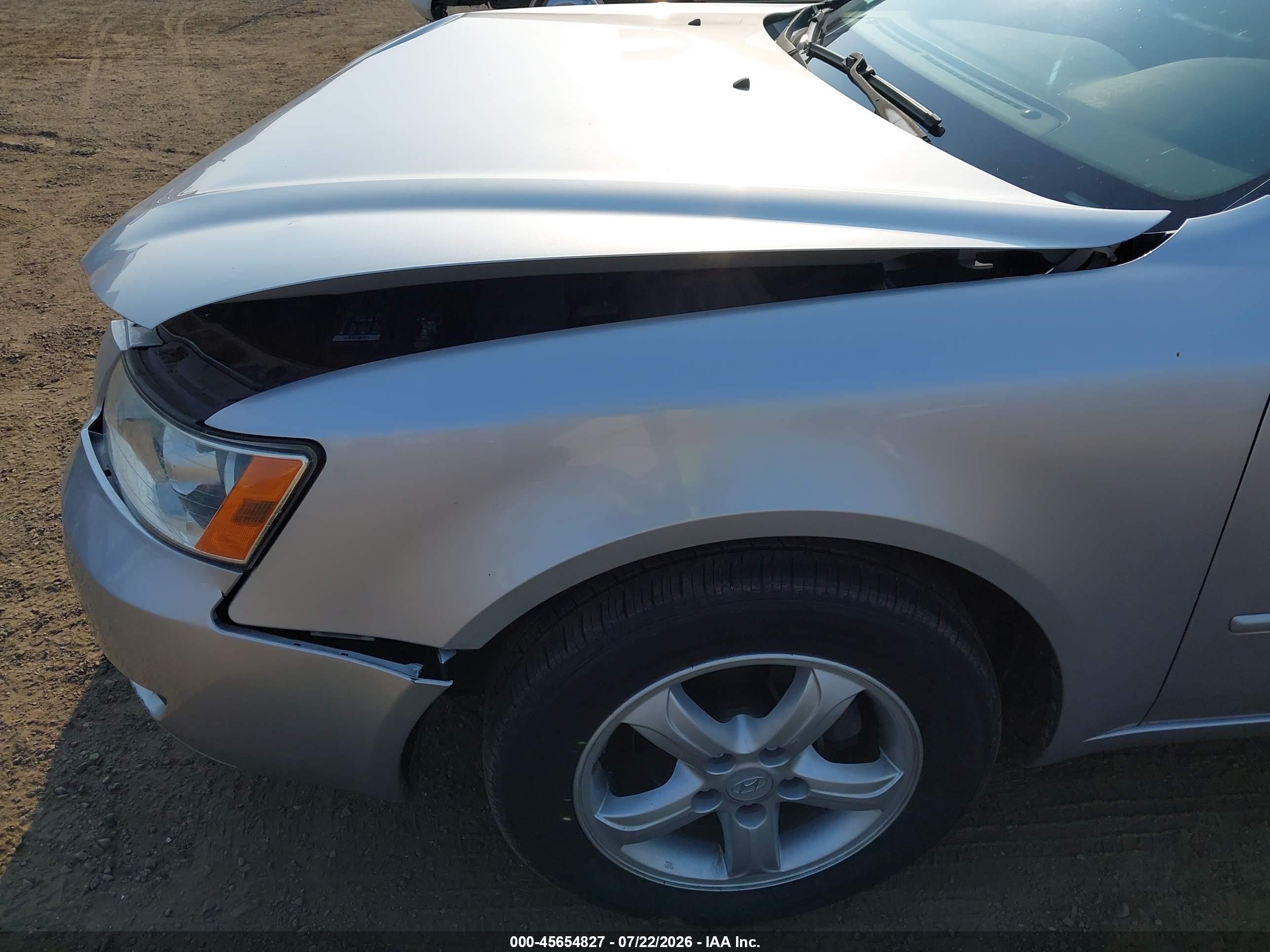 2007 Hyundai Sonata Gls/gls W/xm Silver vin: 5NPET46C17H253458