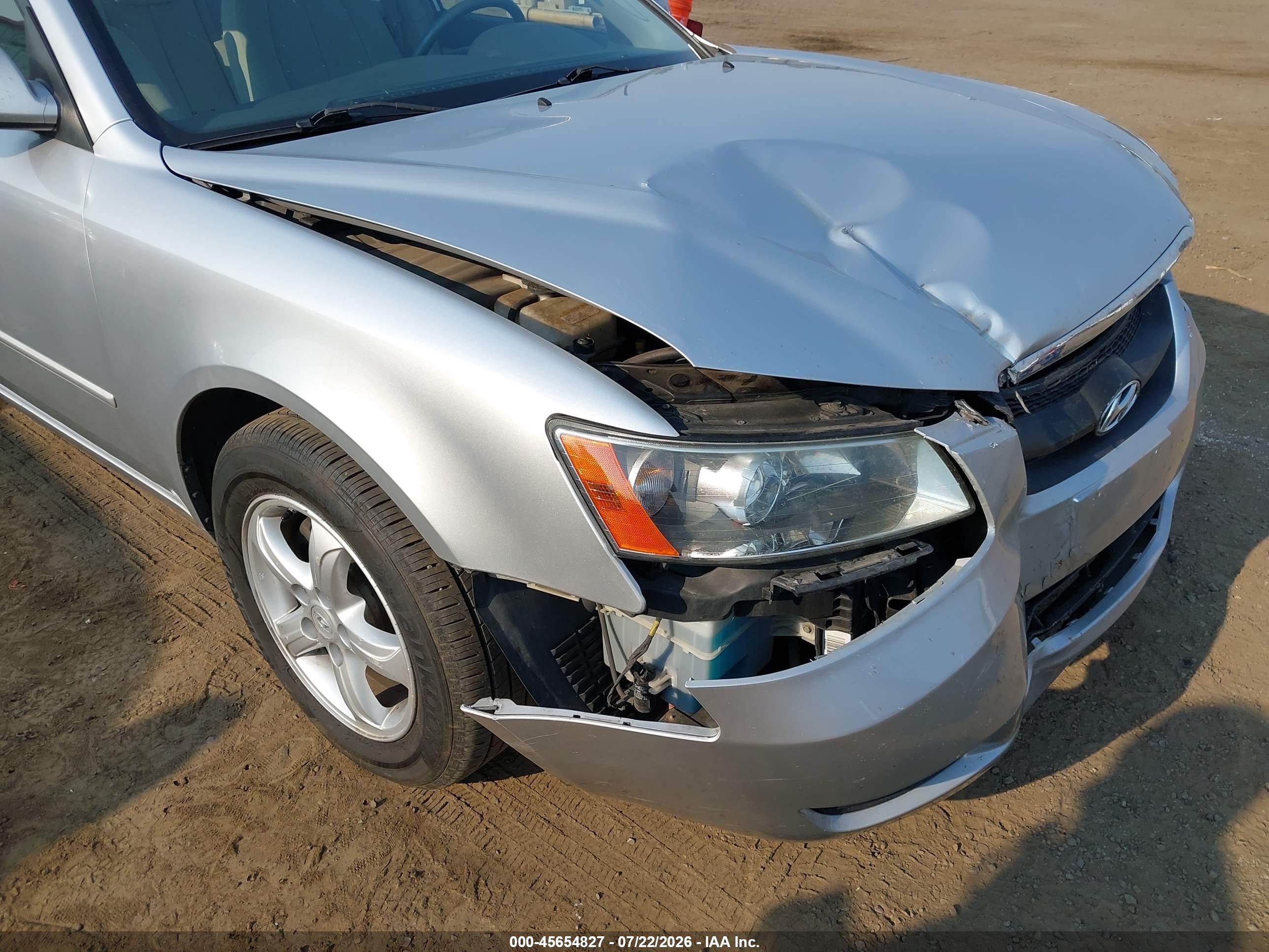 2007 Hyundai Sonata Gls/gls W/xm Silver vin: 5NPET46C17H253458