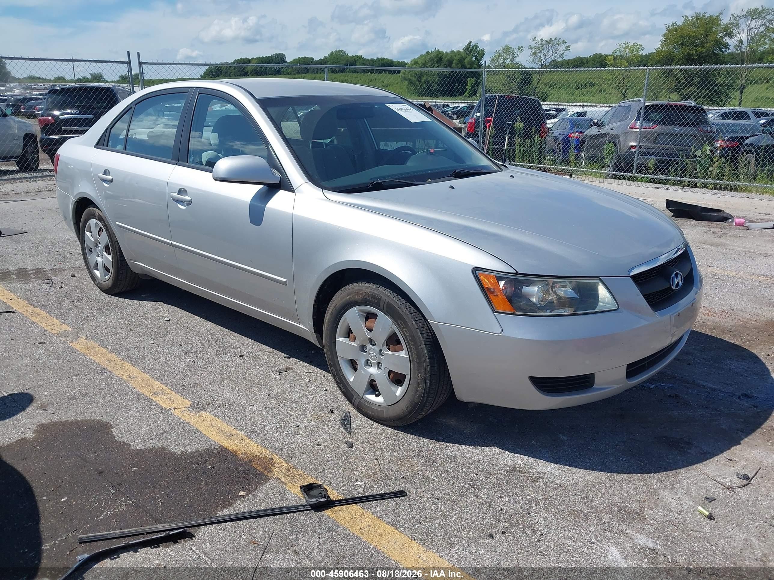 2007 Hyundai Sonata Gls/gls W/xm Silver vin: 5NPET46C17H291322