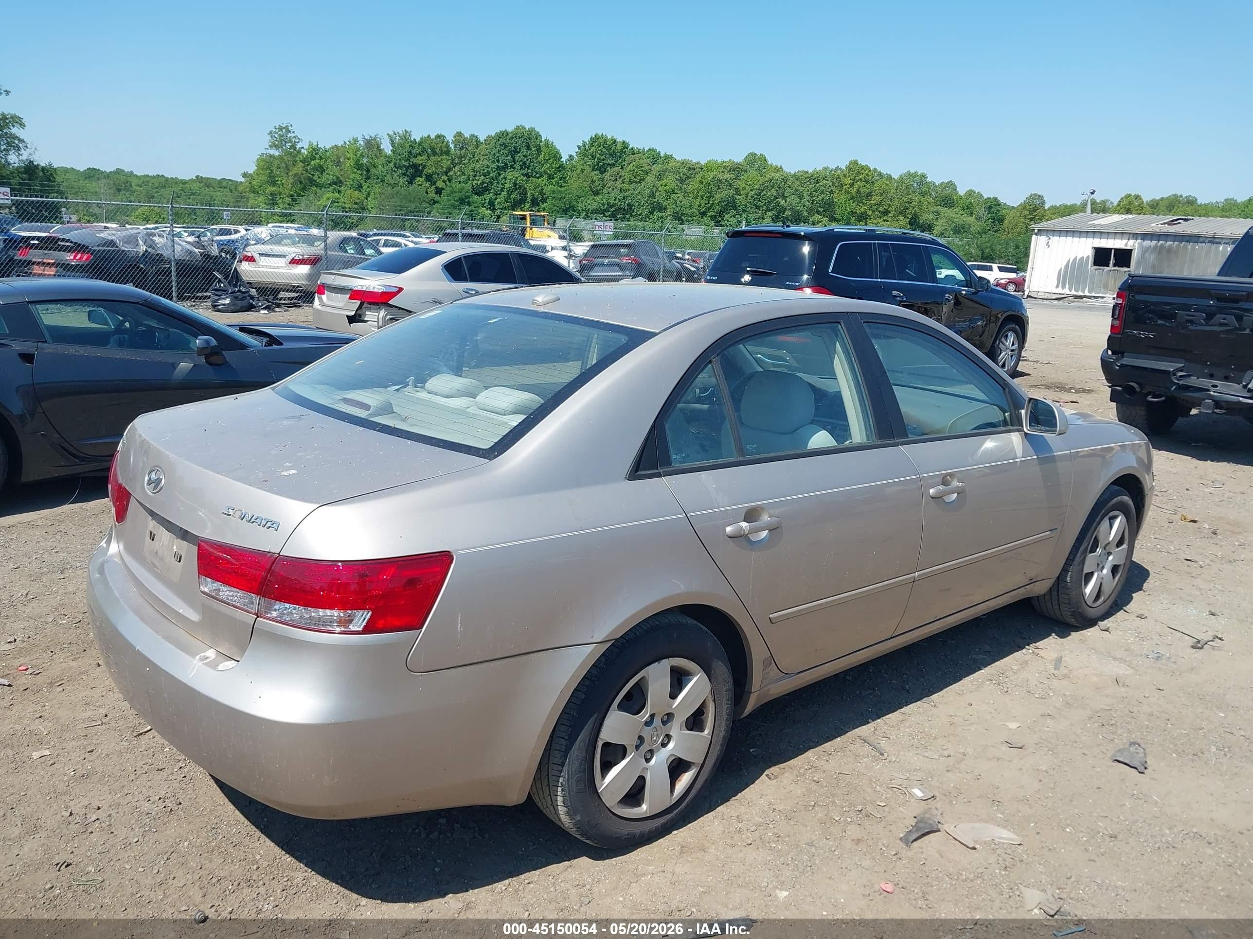 2008 Hyundai Sonata Gls Beige vin: 5NPET46C18H310694