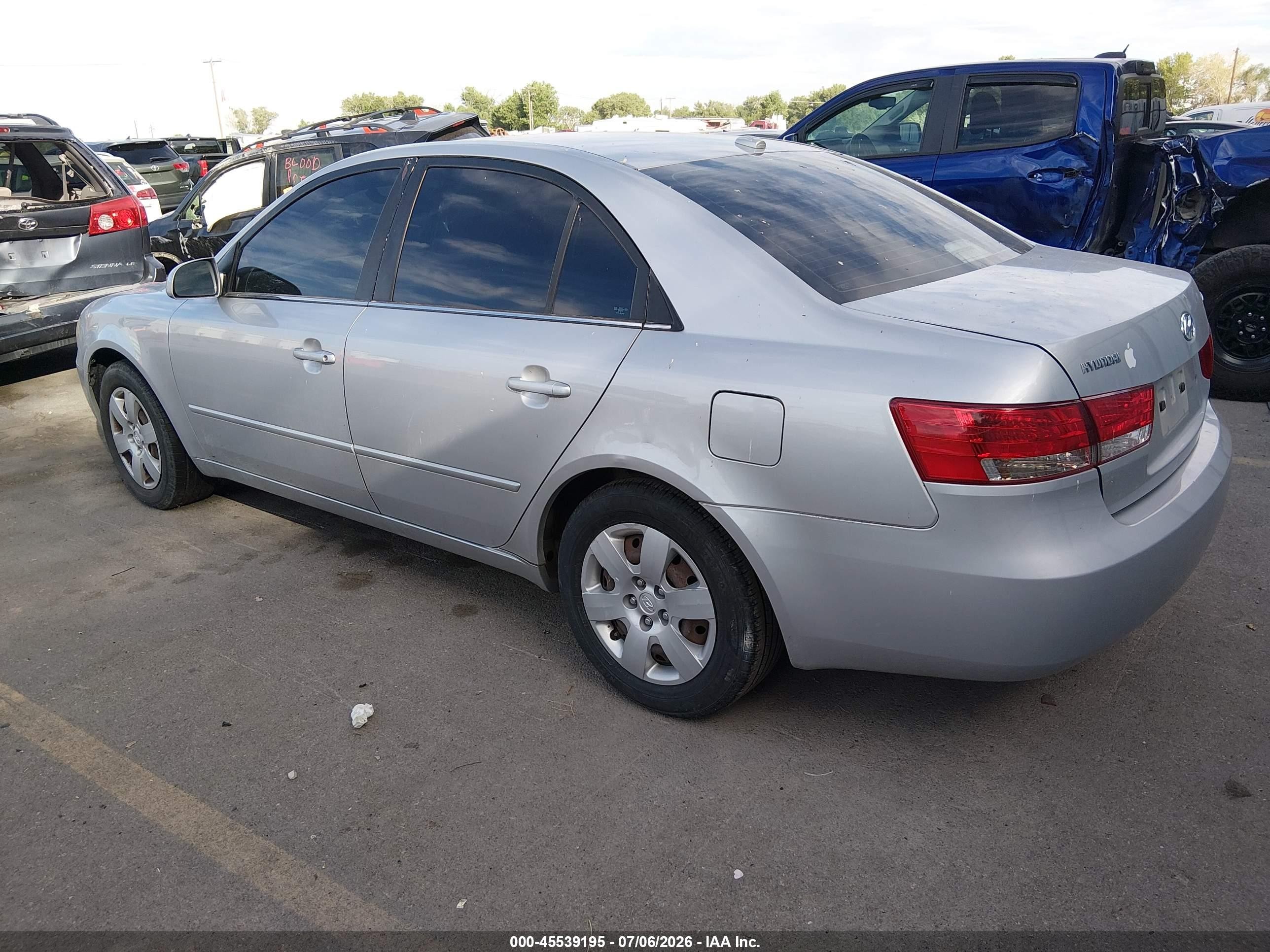 2008 Hyundai Sonata Gls Silver vin: 5NPET46C18H313076