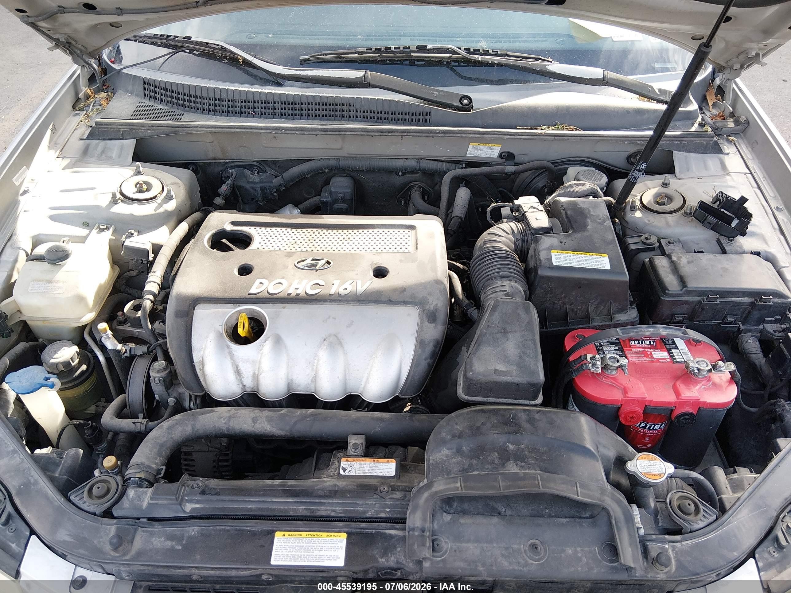 2008 Hyundai Sonata Gls Silver vin: 5NPET46C18H313076
