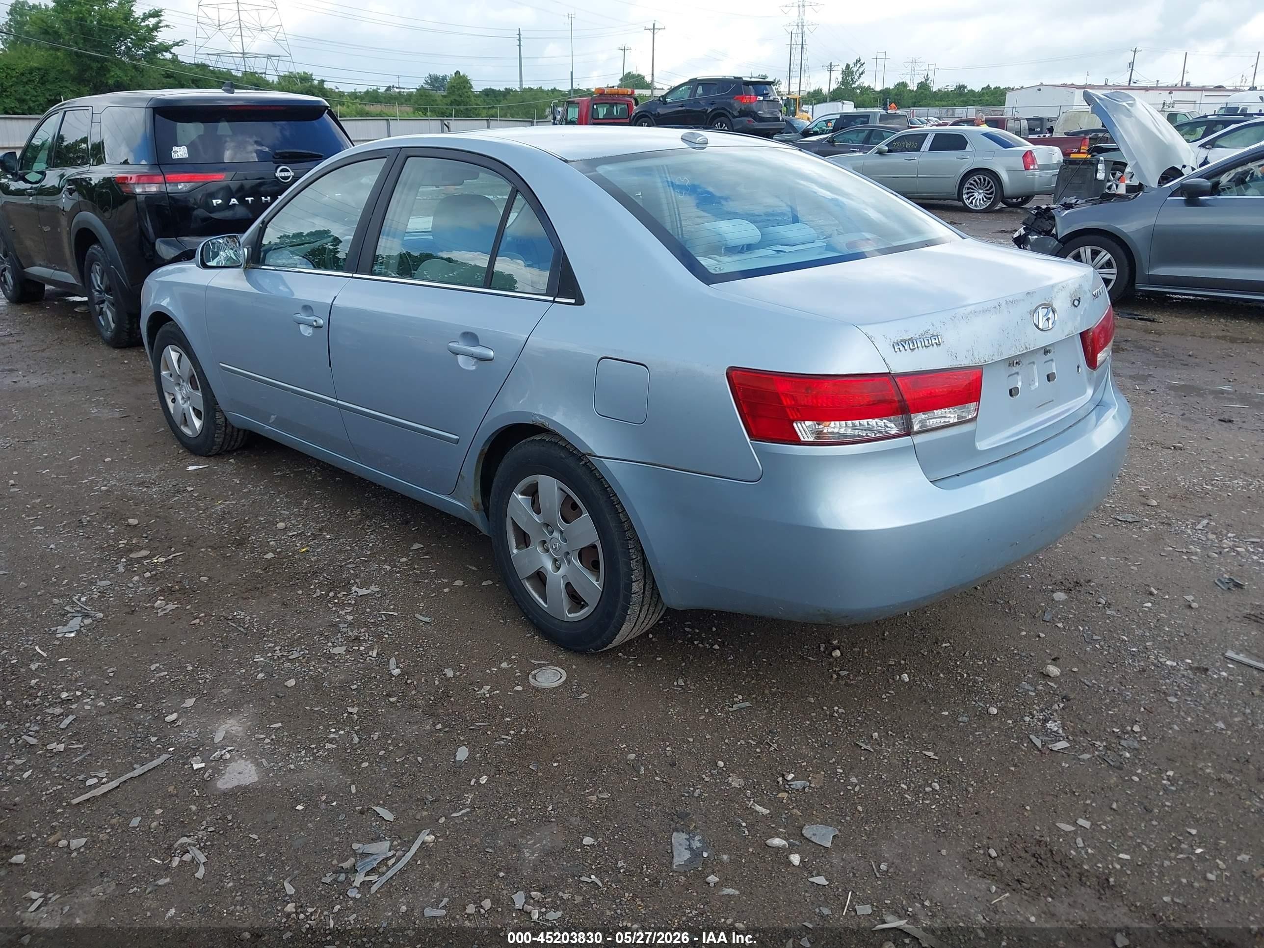 2008 Hyundai Sonata Gls Light Blue vin: 5NPET46C18H400704