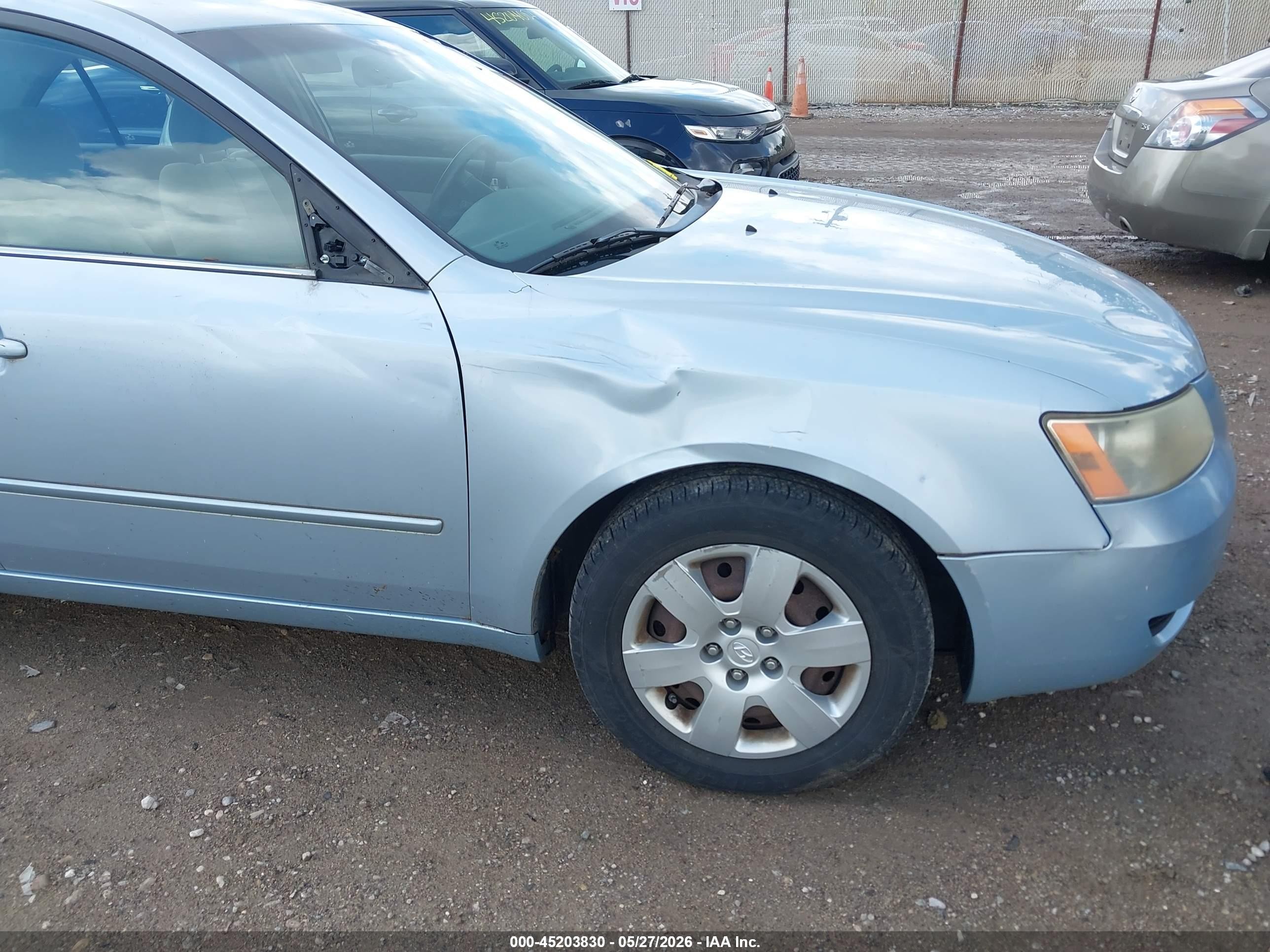 2008 Hyundai Sonata Gls Light Blue vin: 5NPET46C18H400704