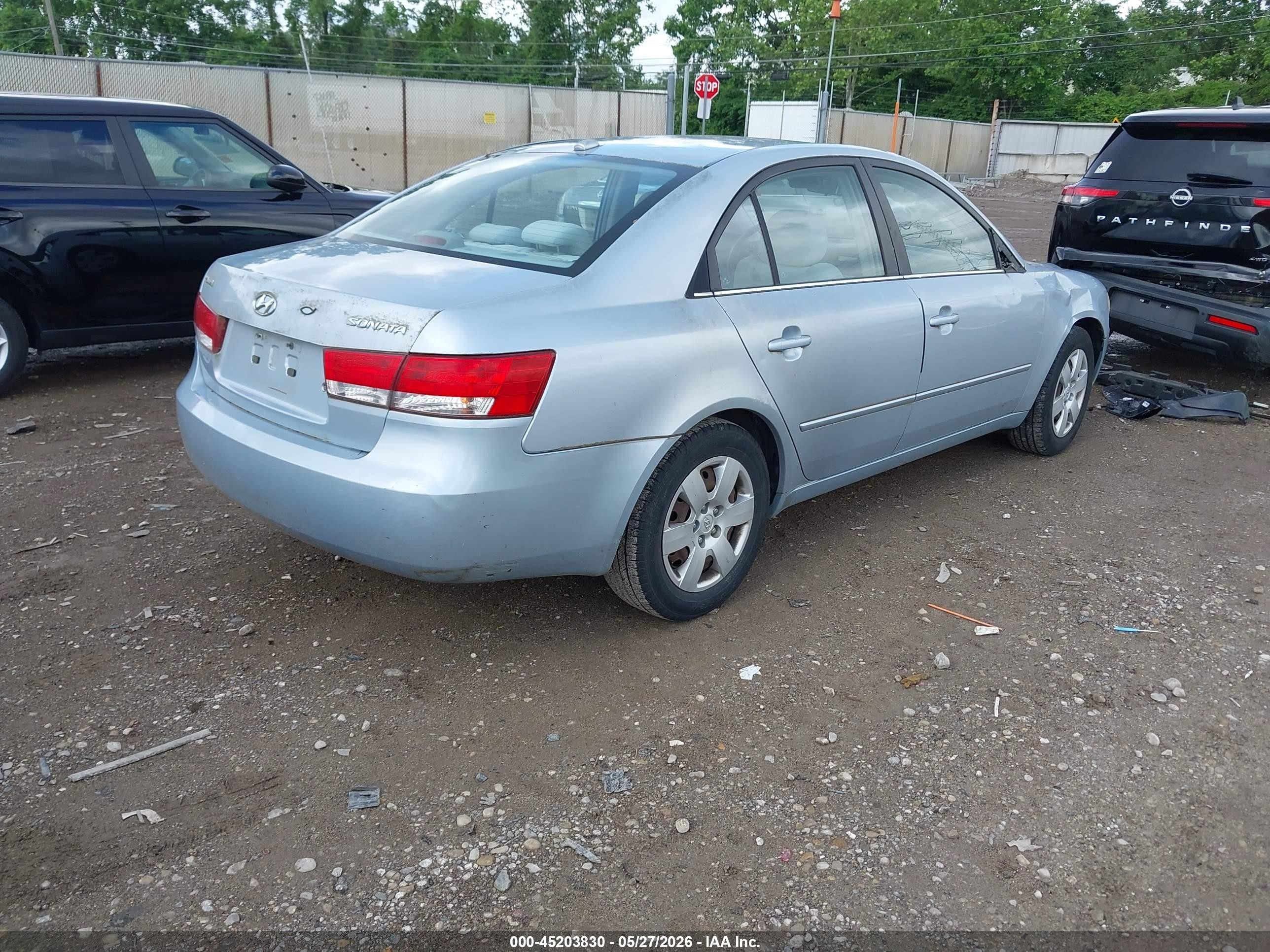 2008 Hyundai Sonata Gls Light Blue vin: 5NPET46C18H400704