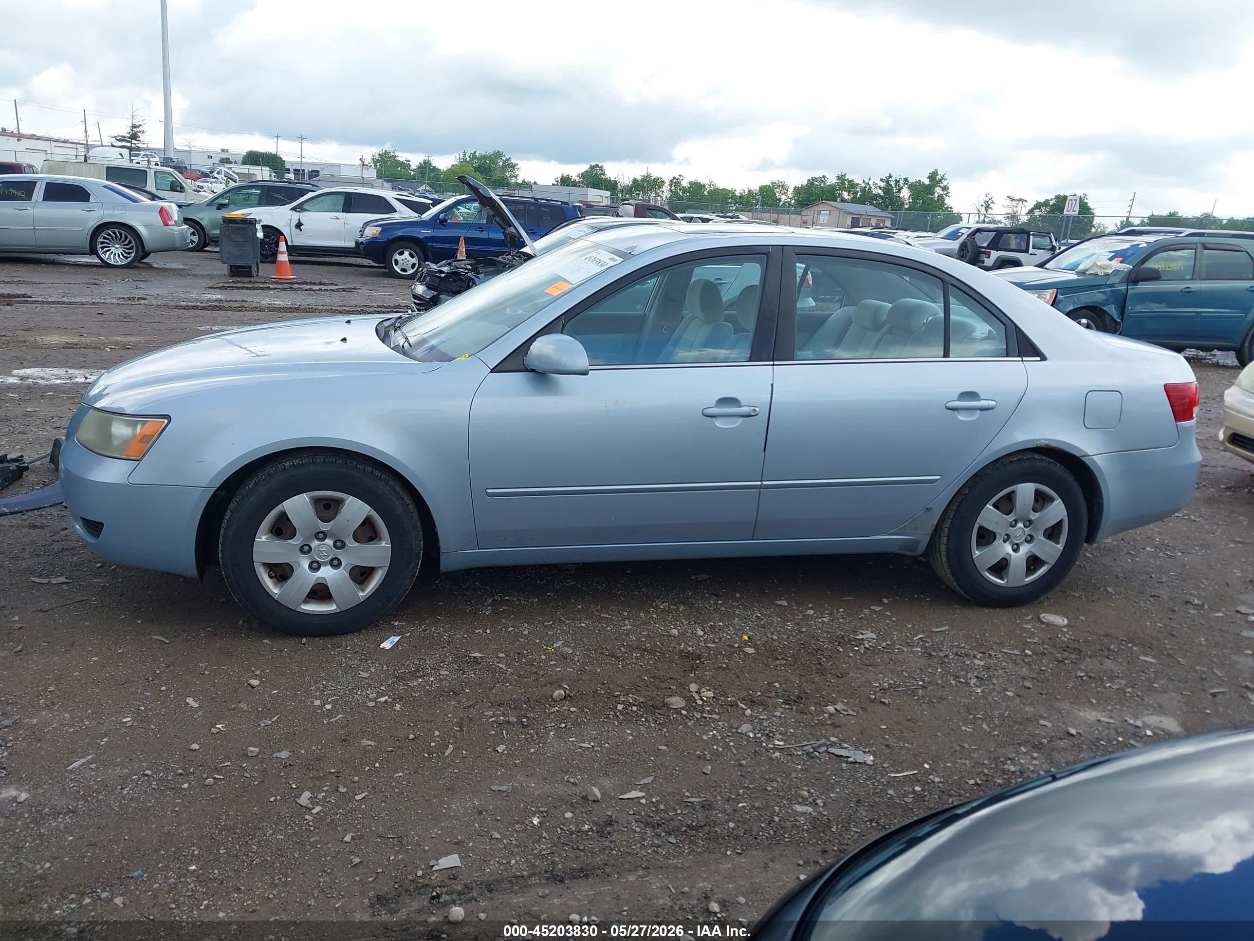 2008 Hyundai Sonata Gls Light Blue vin: 5NPET46C18H400704