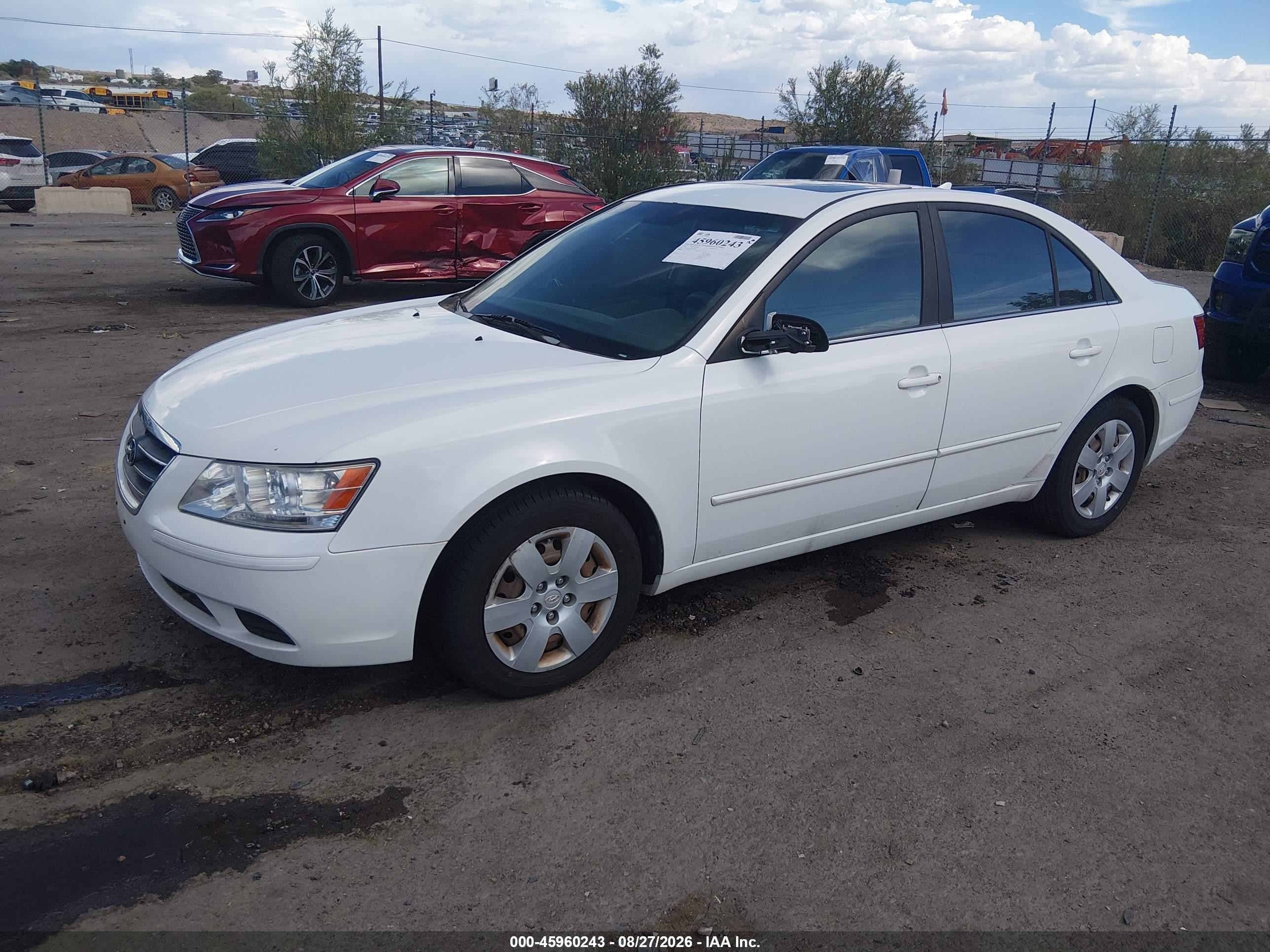 2009 Hyundai Sonata Gls Белый vin: 5NPET46C19H456904