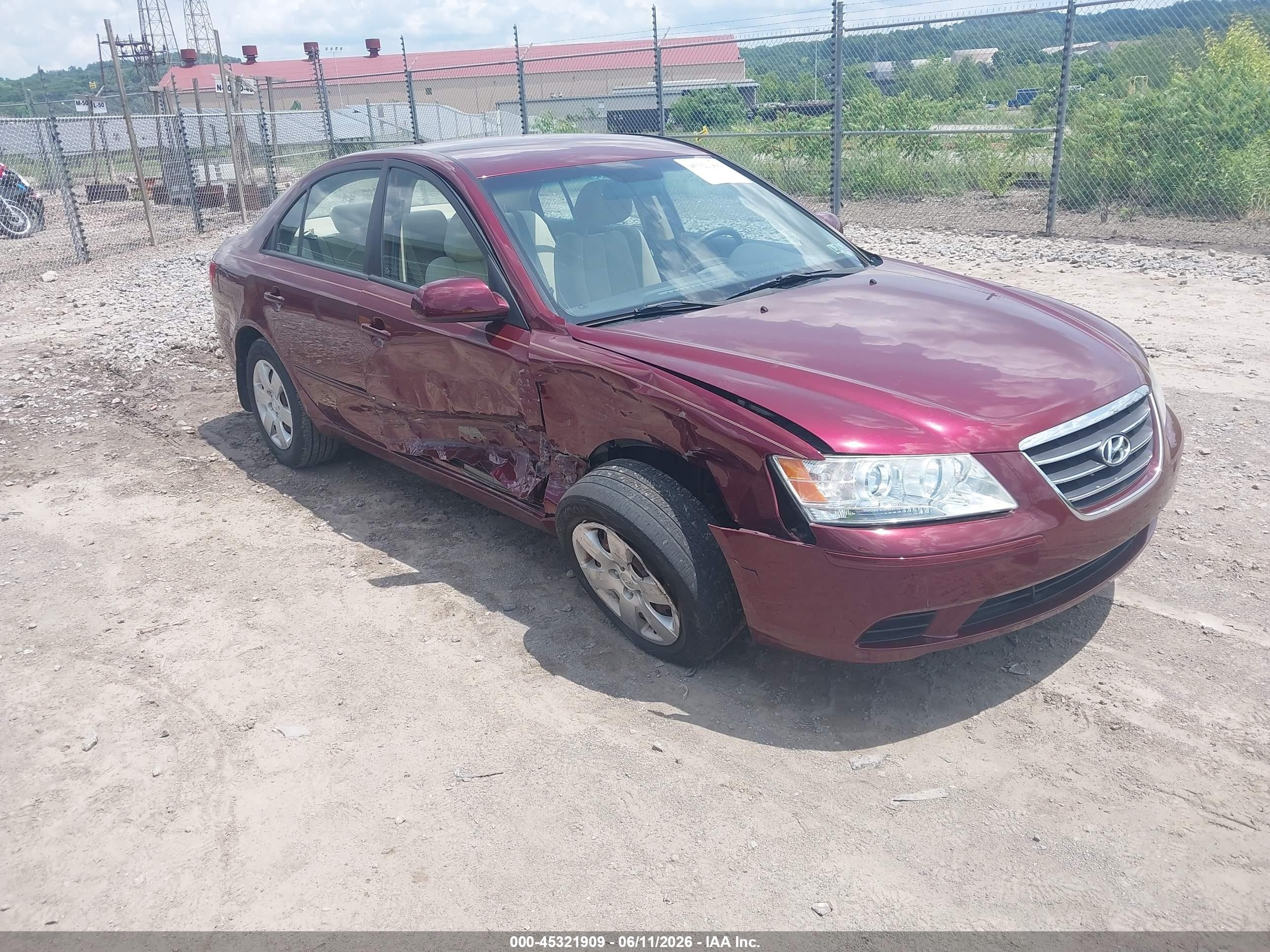 2009 Hyundai Sonata Gls Burgundy vin: 5NPET46C19H501078