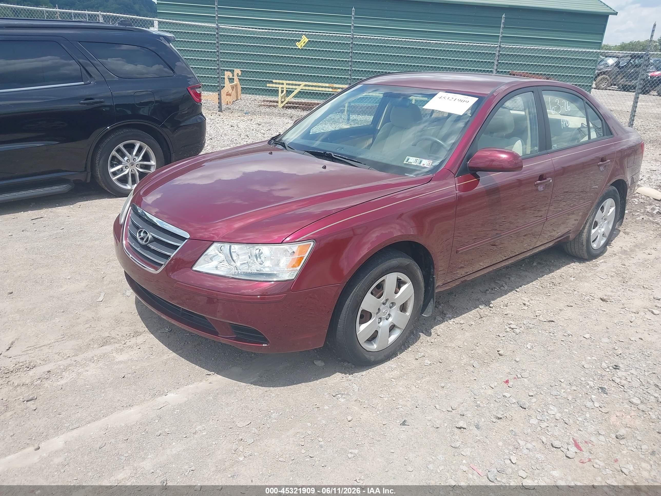 2009 Hyundai Sonata Gls Burgundy vin: 5NPET46C19H501078