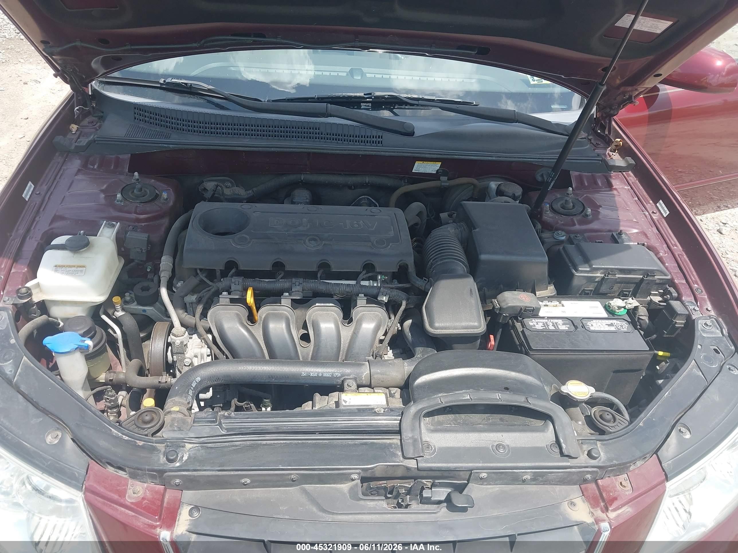 2009 Hyundai Sonata Gls Burgundy vin: 5NPET46C19H501078